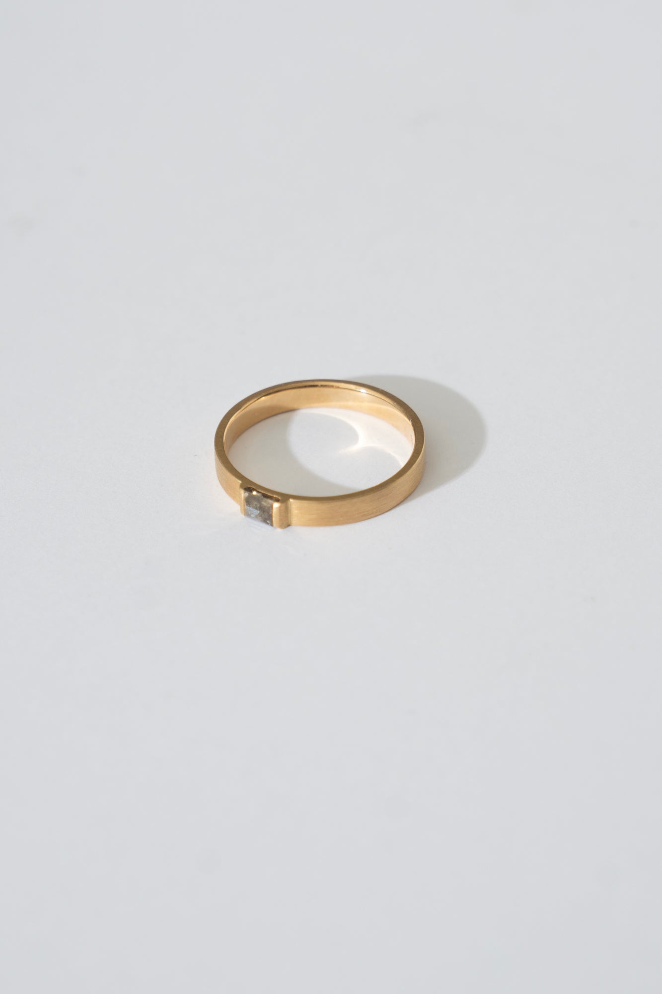 simmon Seta Rose Cut Square Diamond Flat Pinky Ring  /K18