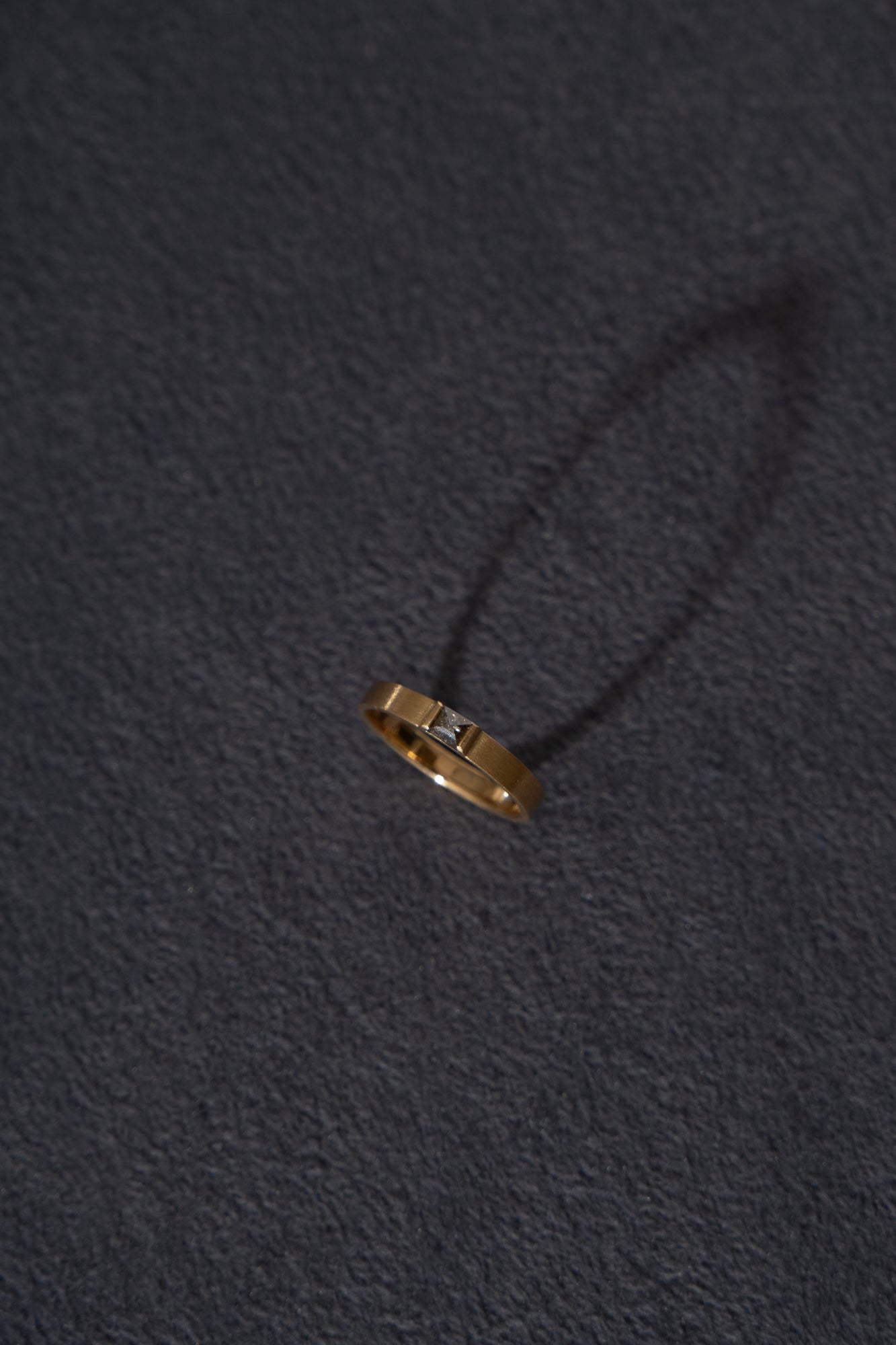 simmon Seta Rose Cut Square Diamond Flat Pinky Ring /K18