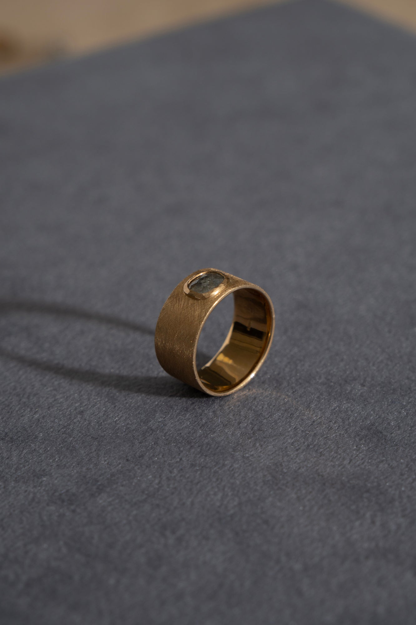 simmon Seta Salt & Pepper Rose Cut Diamond Flat Ring  /K18