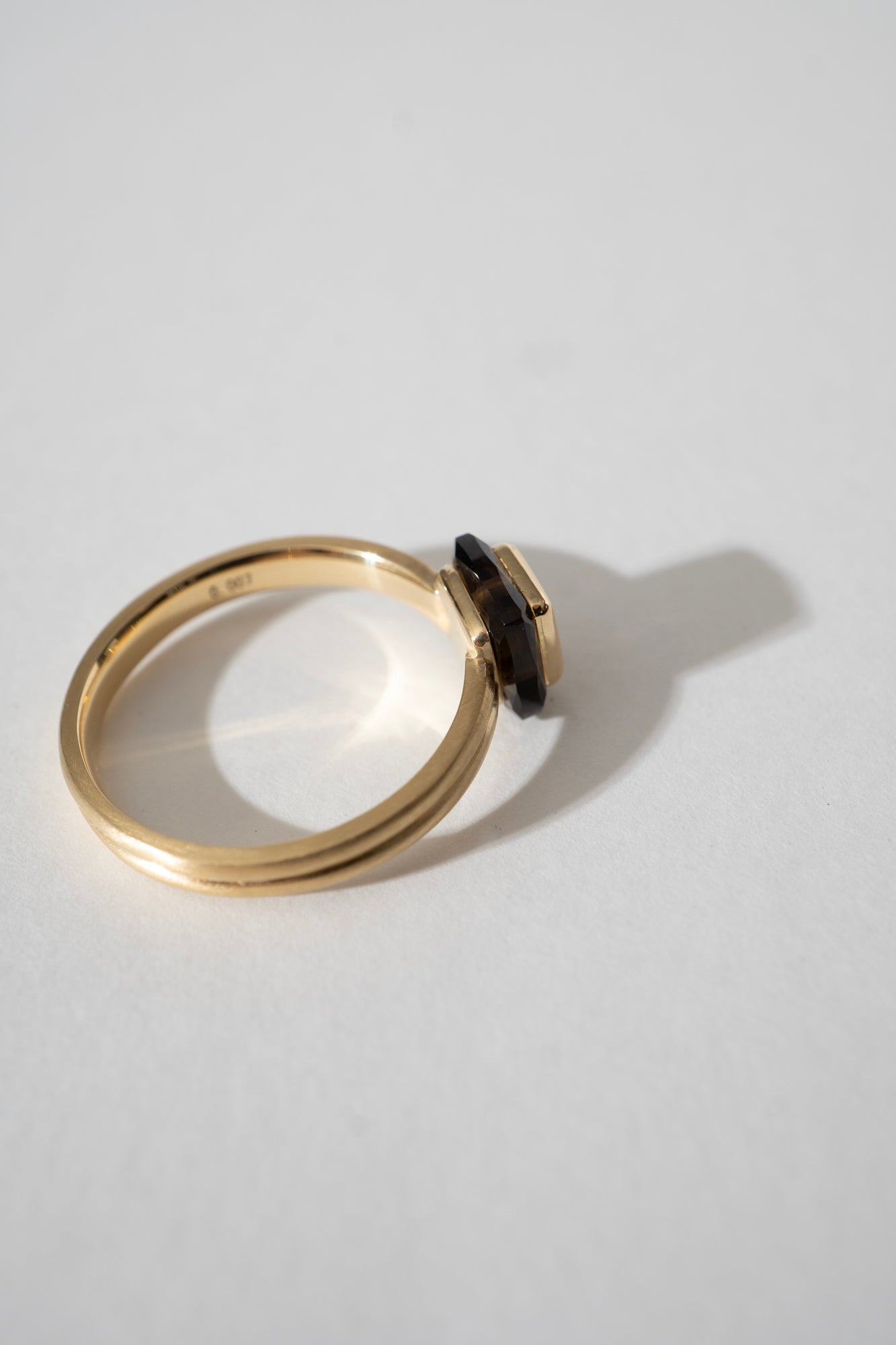 ALLIS Smoky Quartz Sand Diamond Ring /K18