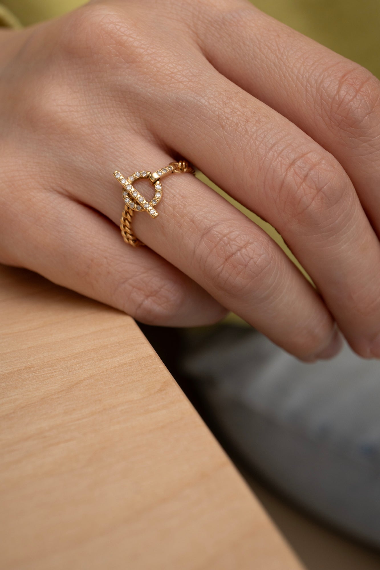 MONAKAjewellery Mantel Chain Full Diamond Ring /K18