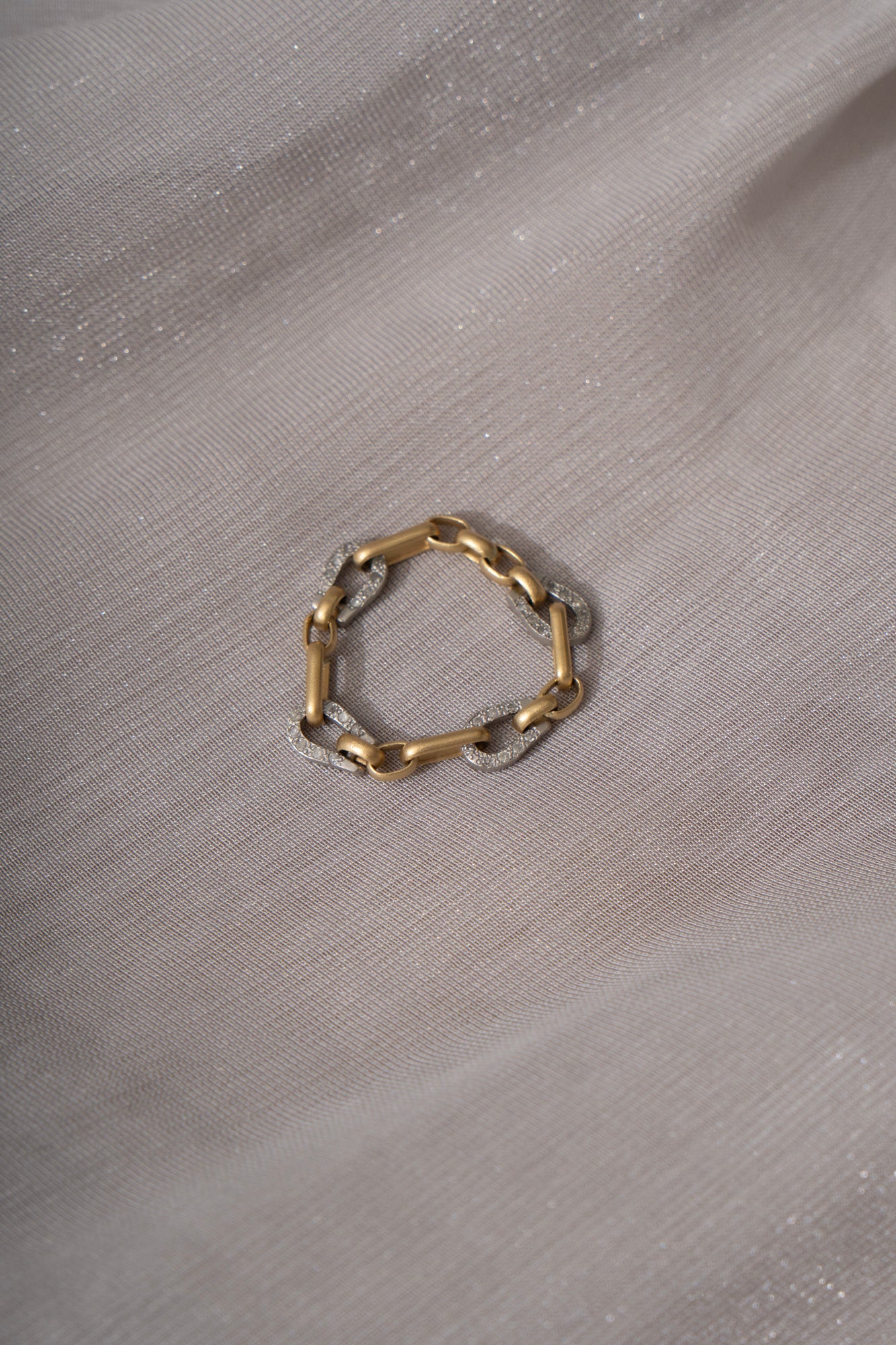 MONAKAjewellery Bond Chain Diamond Ring /K18YG&K18WG