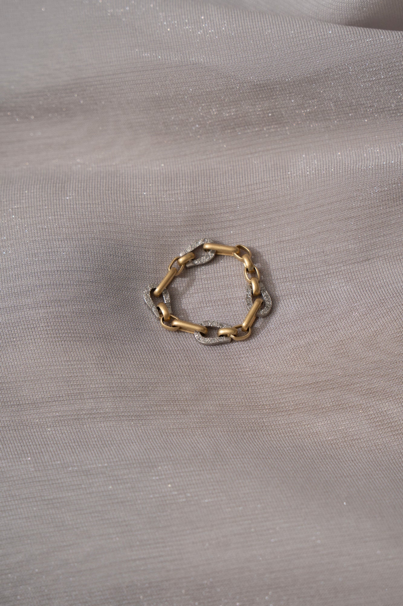 MONAKAjewellery Bond Chain Diamond Ring /K18YG&K18WG