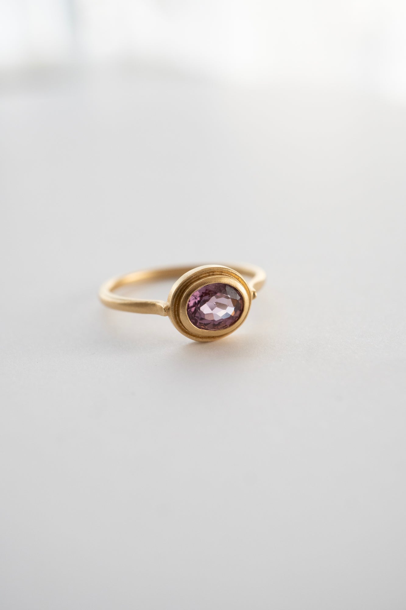 MONAKA jewellery Column Purple Spinel Ring /K18