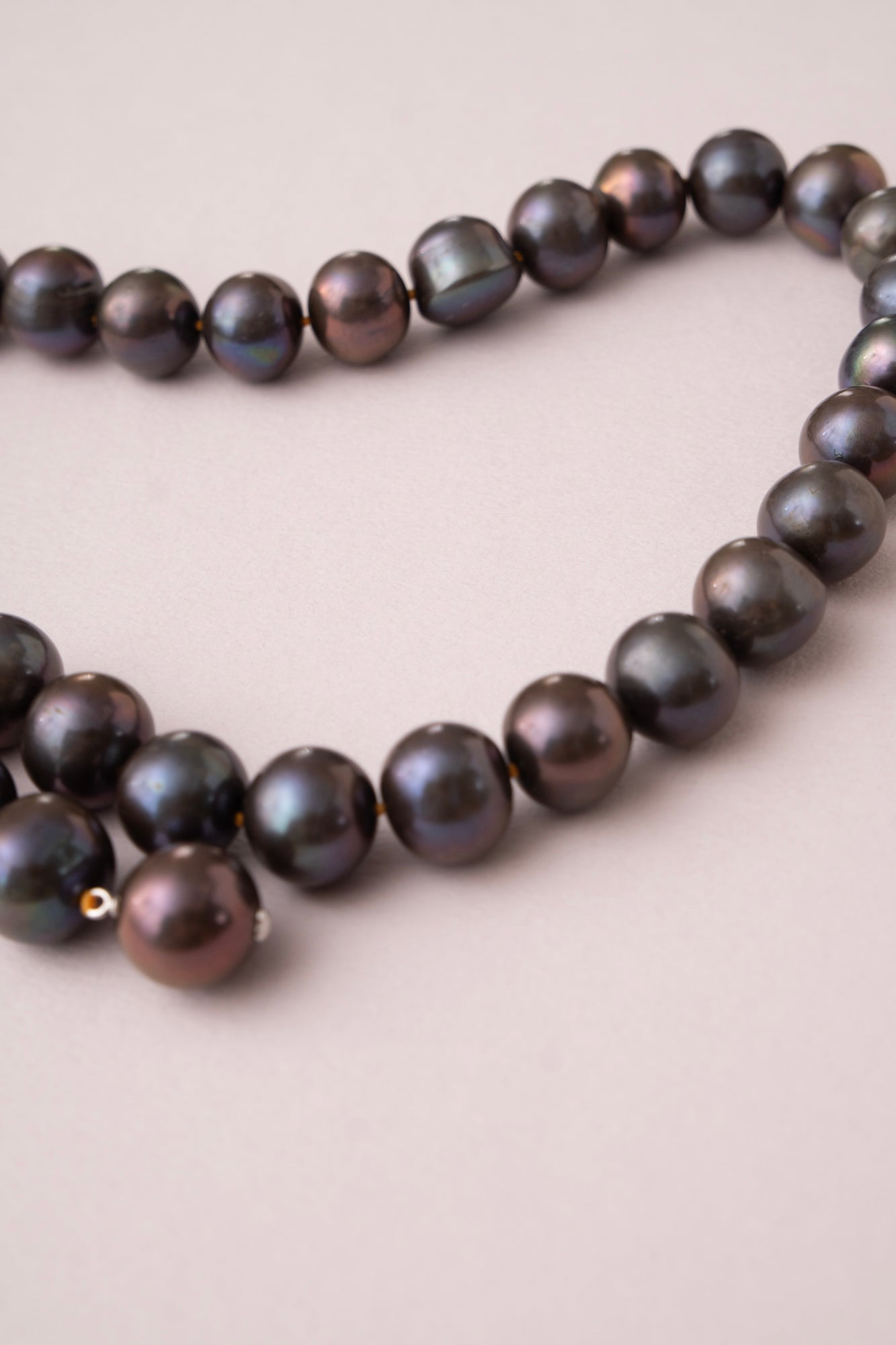 bohem All Knot Pearl Necklace Short BKBR