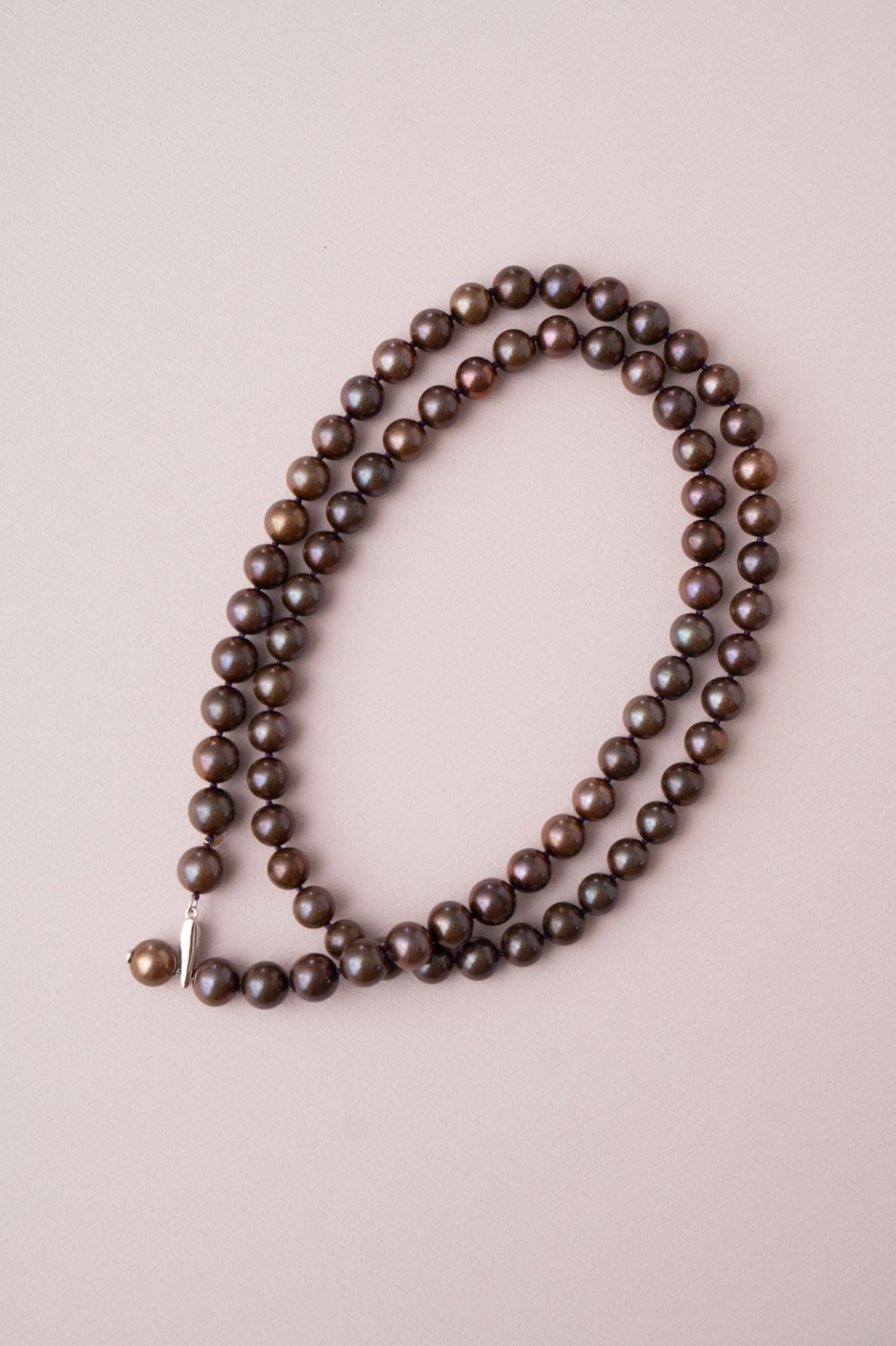 bohem All Knot Pearl Necklace Middle Long BKBR
