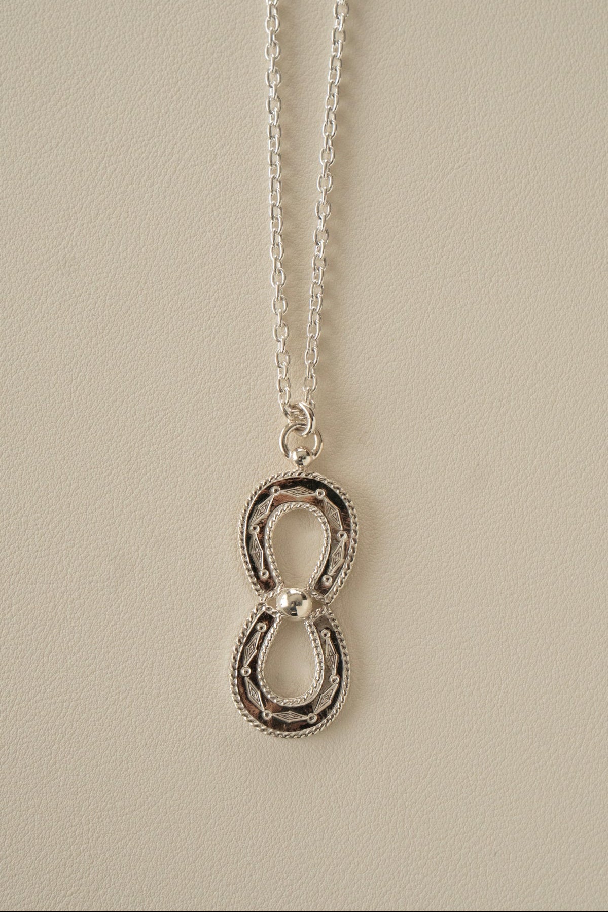 WAKAN SILVER SMITH Spirit Horse shoe Necklace Double /Silver