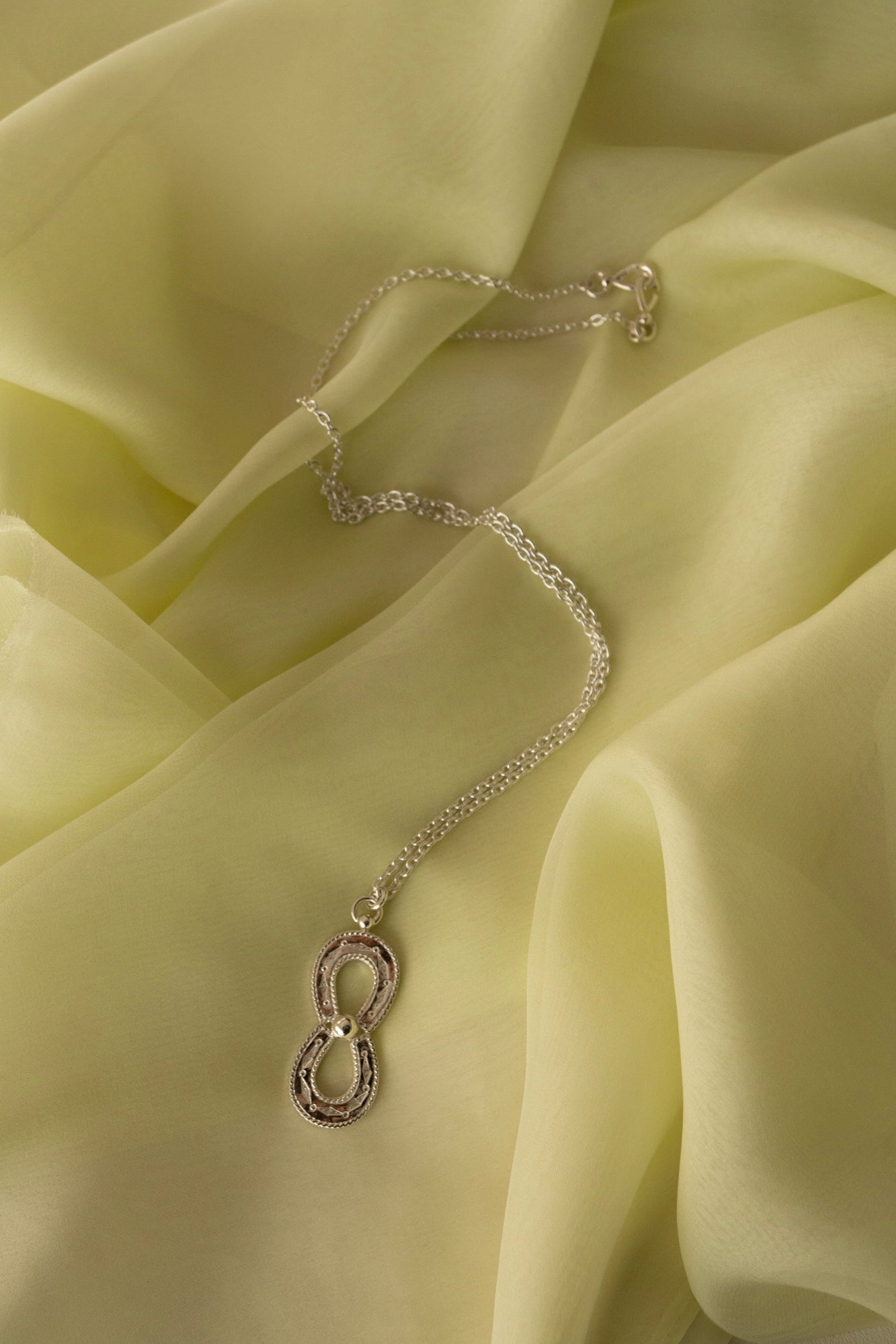 WAKAN SILVER SMITH Spirit Horse shoe Necklace Double /Silver