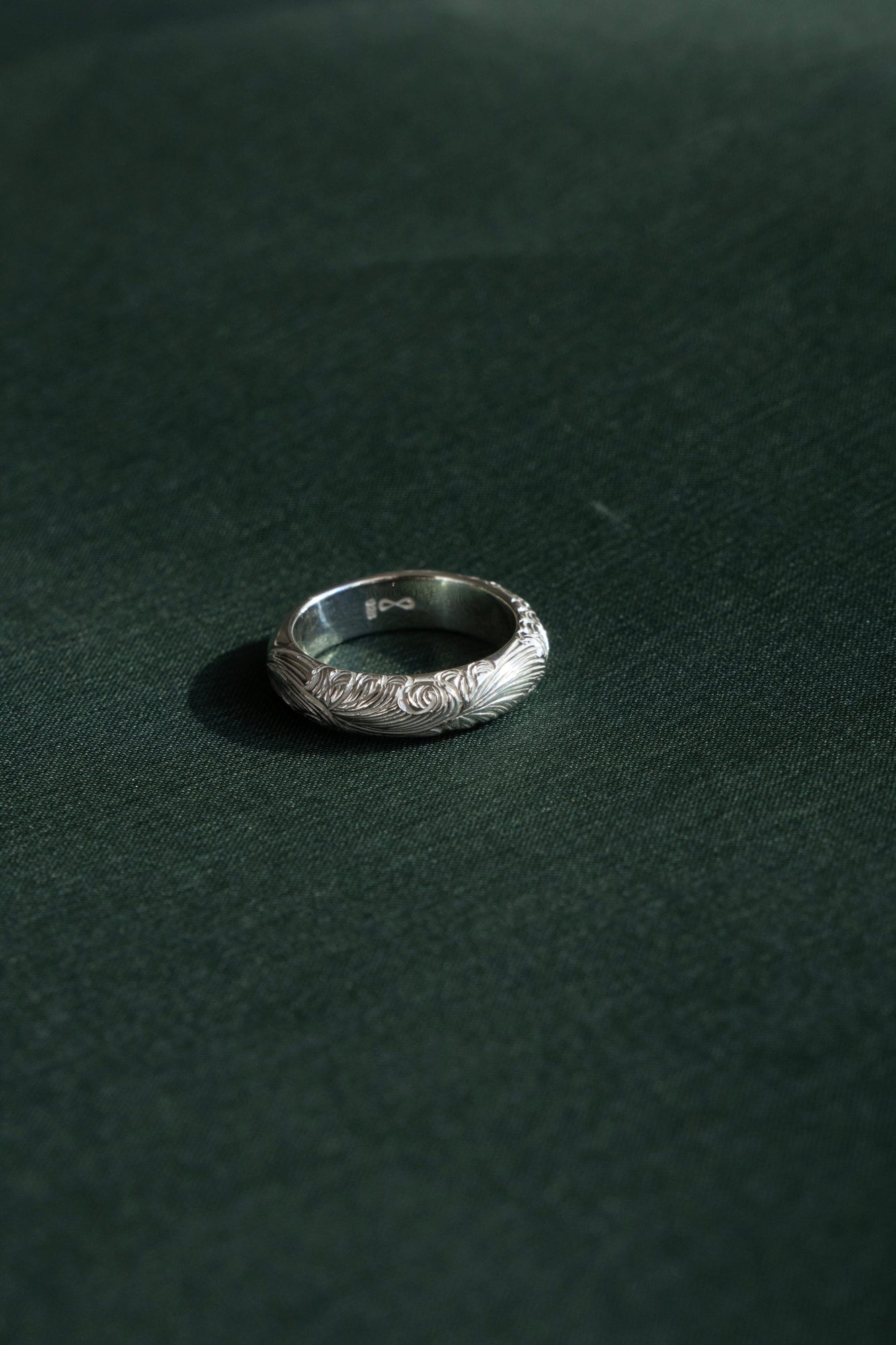 WAKAN SILVER SMITH ワカンシルバースミス Arabesque Half Round Ring