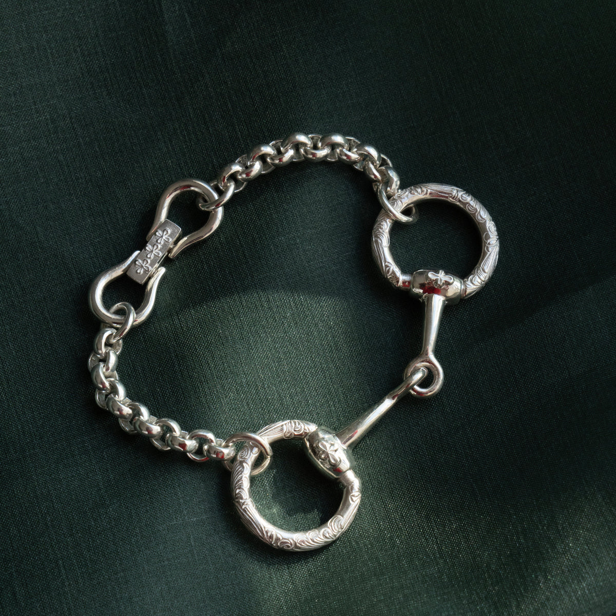 WAKAN SILVER SMITH ワカンシルバースミス Horse Bit Chain Bracelet M 