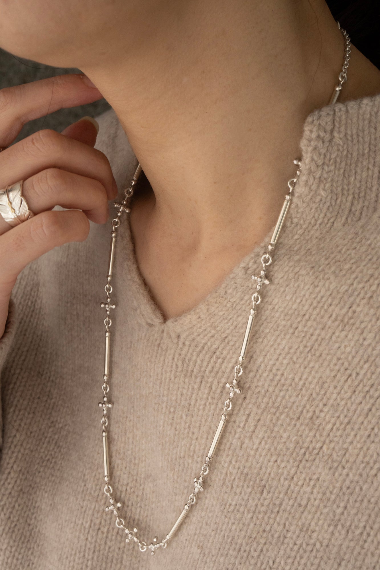 WAKAN SILVER SMITH Breastplate Necklace /Silver