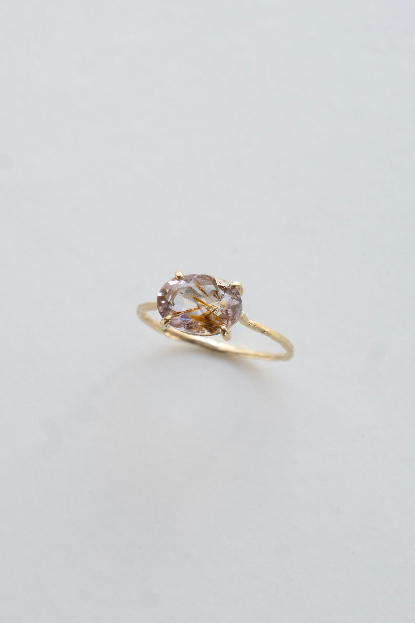 MONAKA jewellery Flat Super Seven Quartz Ring /K14