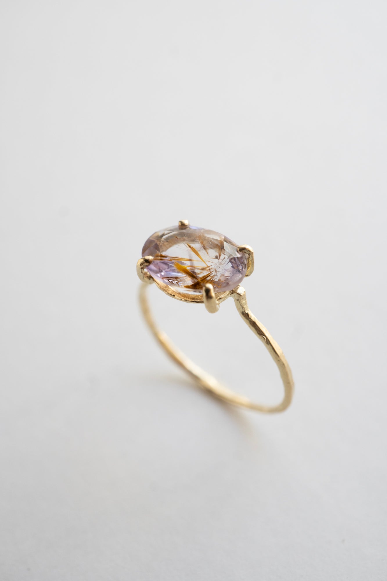 MONAKA jewellery Flat Super Seven Quartz Ring /K14