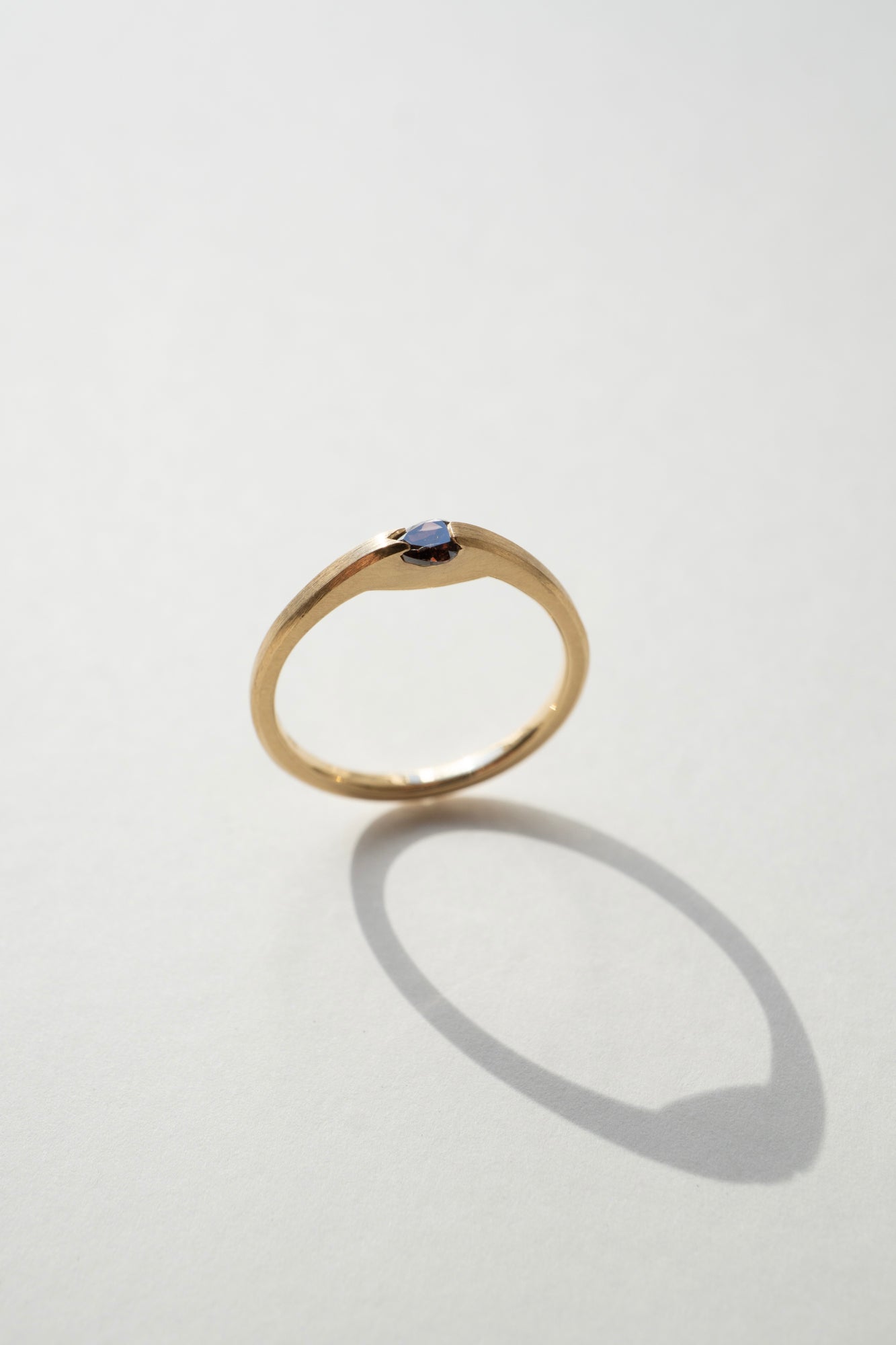 patchouli 別注 simmon Seta Pear Shape Brownish Diamond Unite Ring /K18