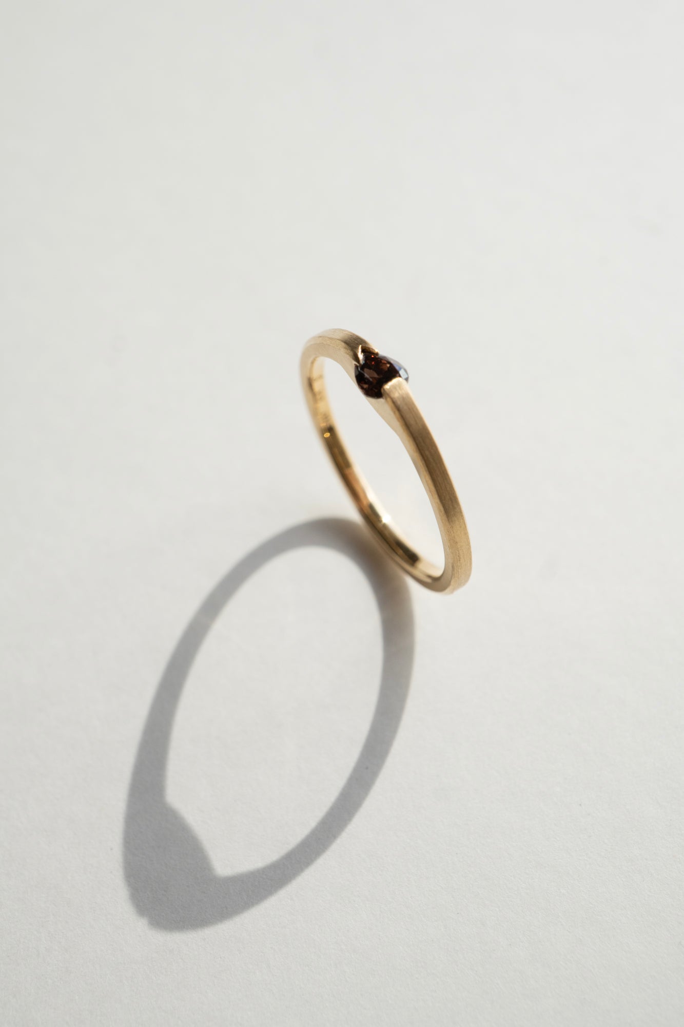 patchouli 別注 simmon Seta Pear Shape Brownish Diamond Unite Ring /K18