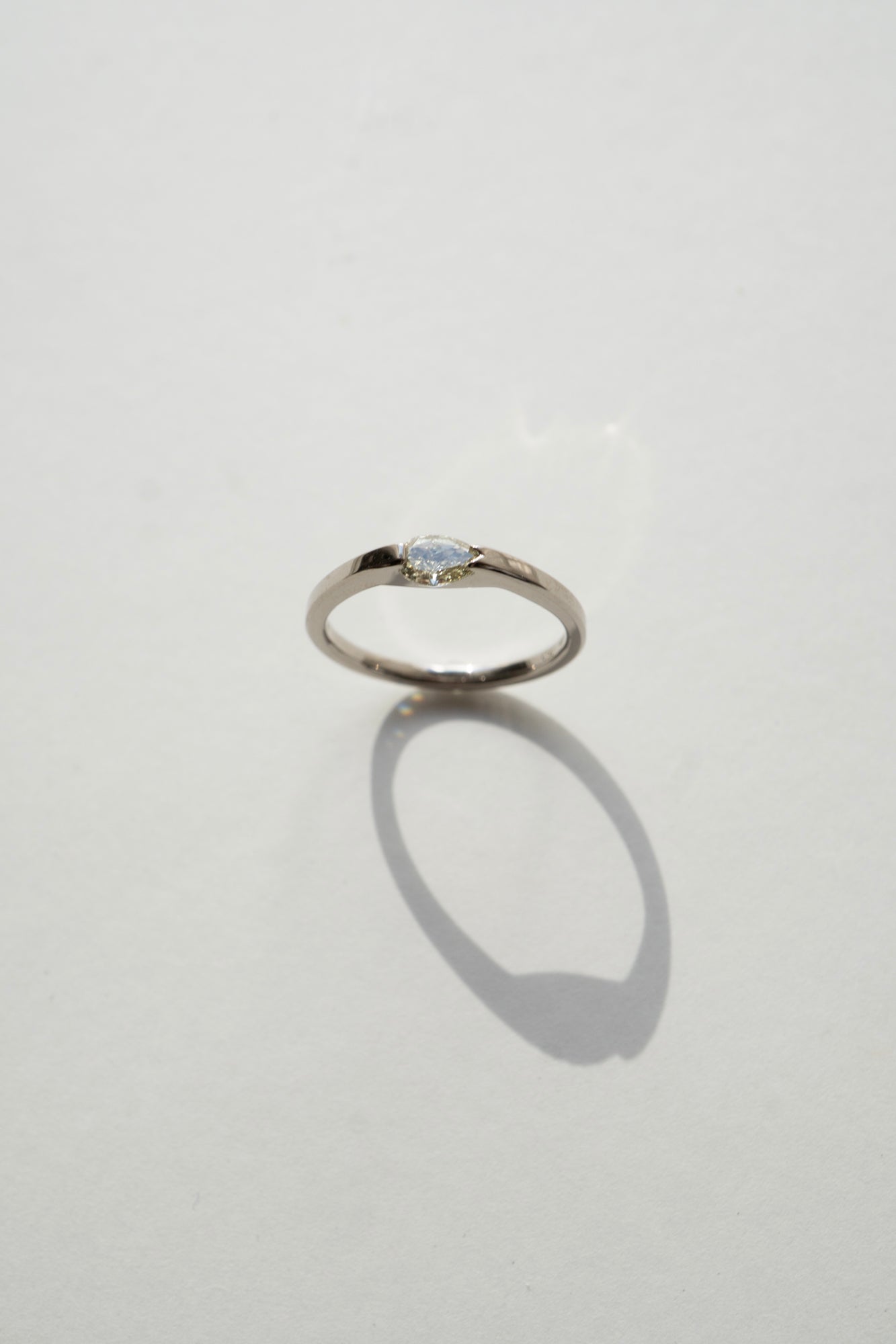 patchouli 別注 simmon Seta Pear Shape Light Yellow Diamond Unite Ring /K18WG