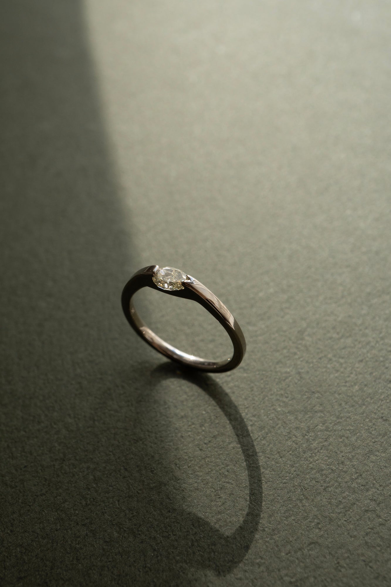 patchouli 別注 simmon Seta Pear Shape Light Yellow Diamond Unite Ring /K18WG