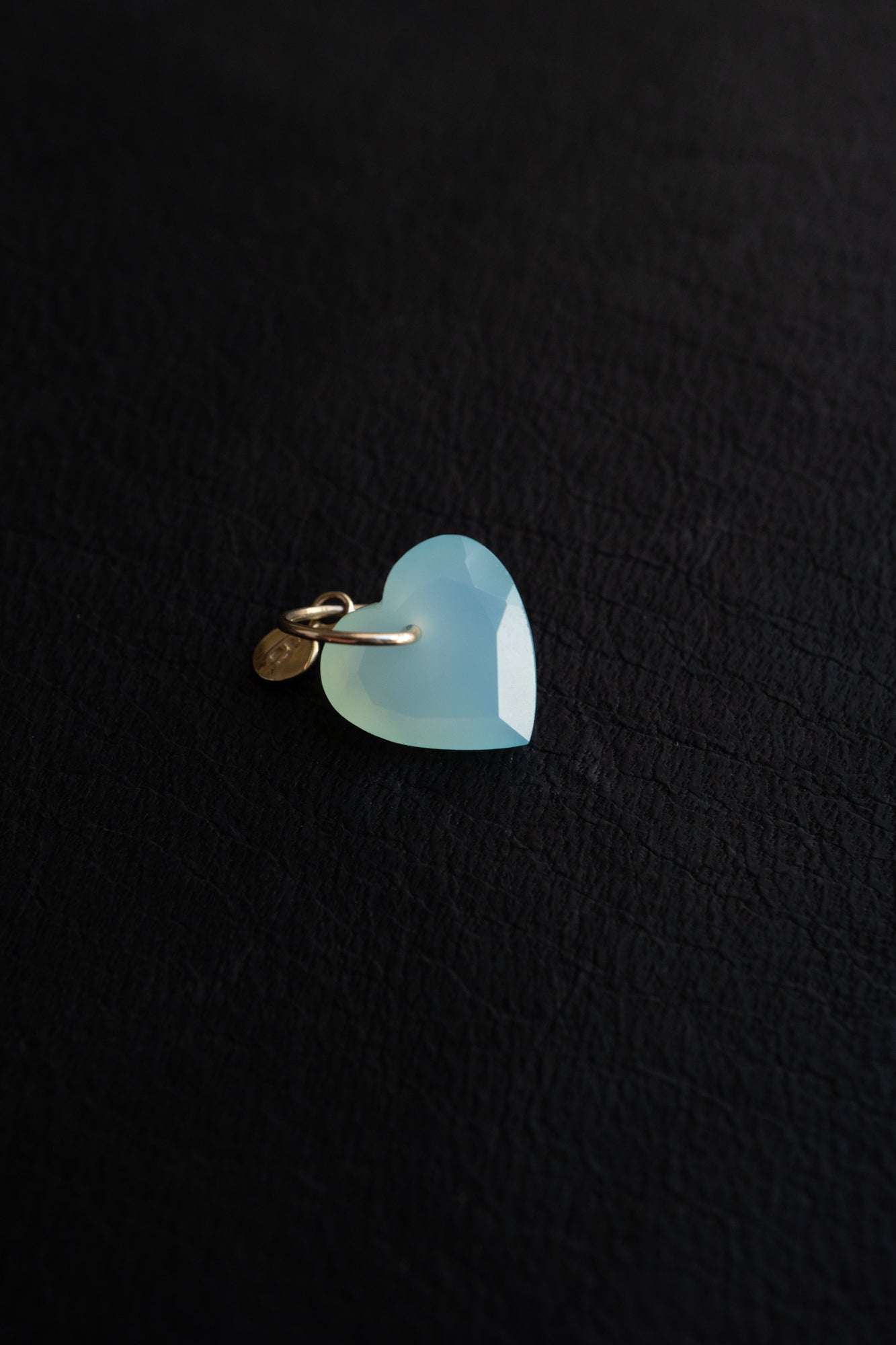 bohem Necklace Charm Top Blue Chalcedony /K10