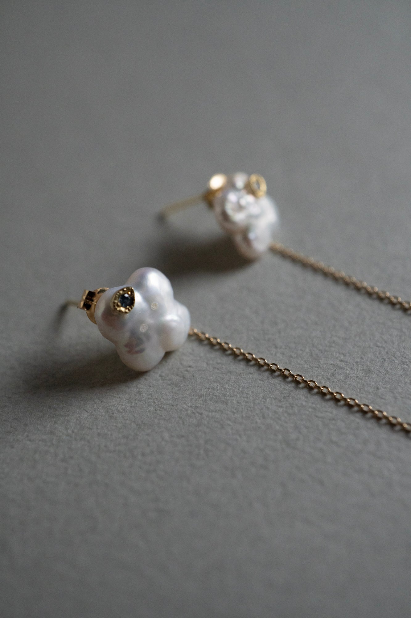 MONAKA jewellery モナカジュエリー flat Keshi Pearl Pierce 淡水