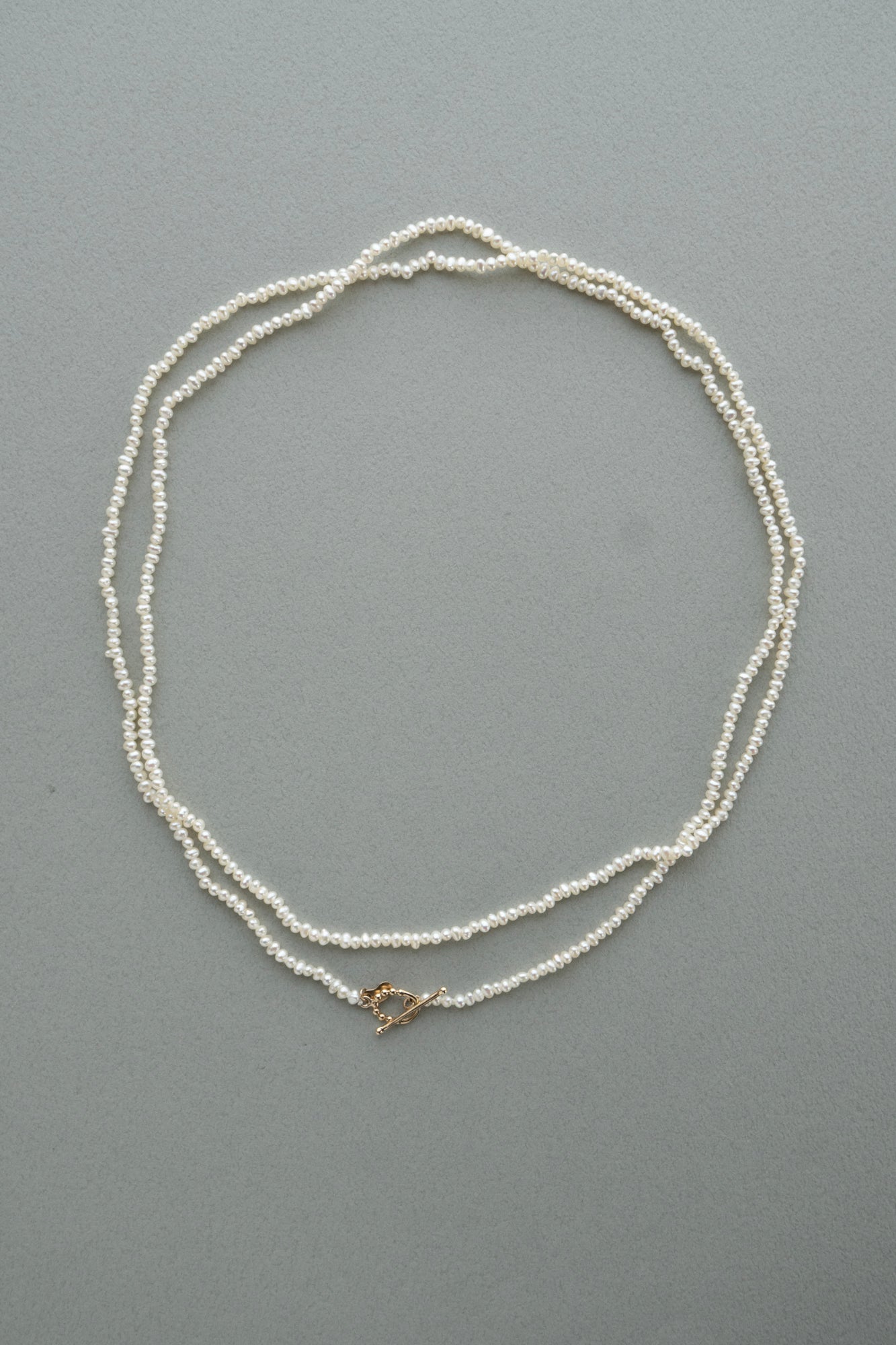 MINIMUMNUTS Fresh Water Seed Pearl Long Necklace /K10