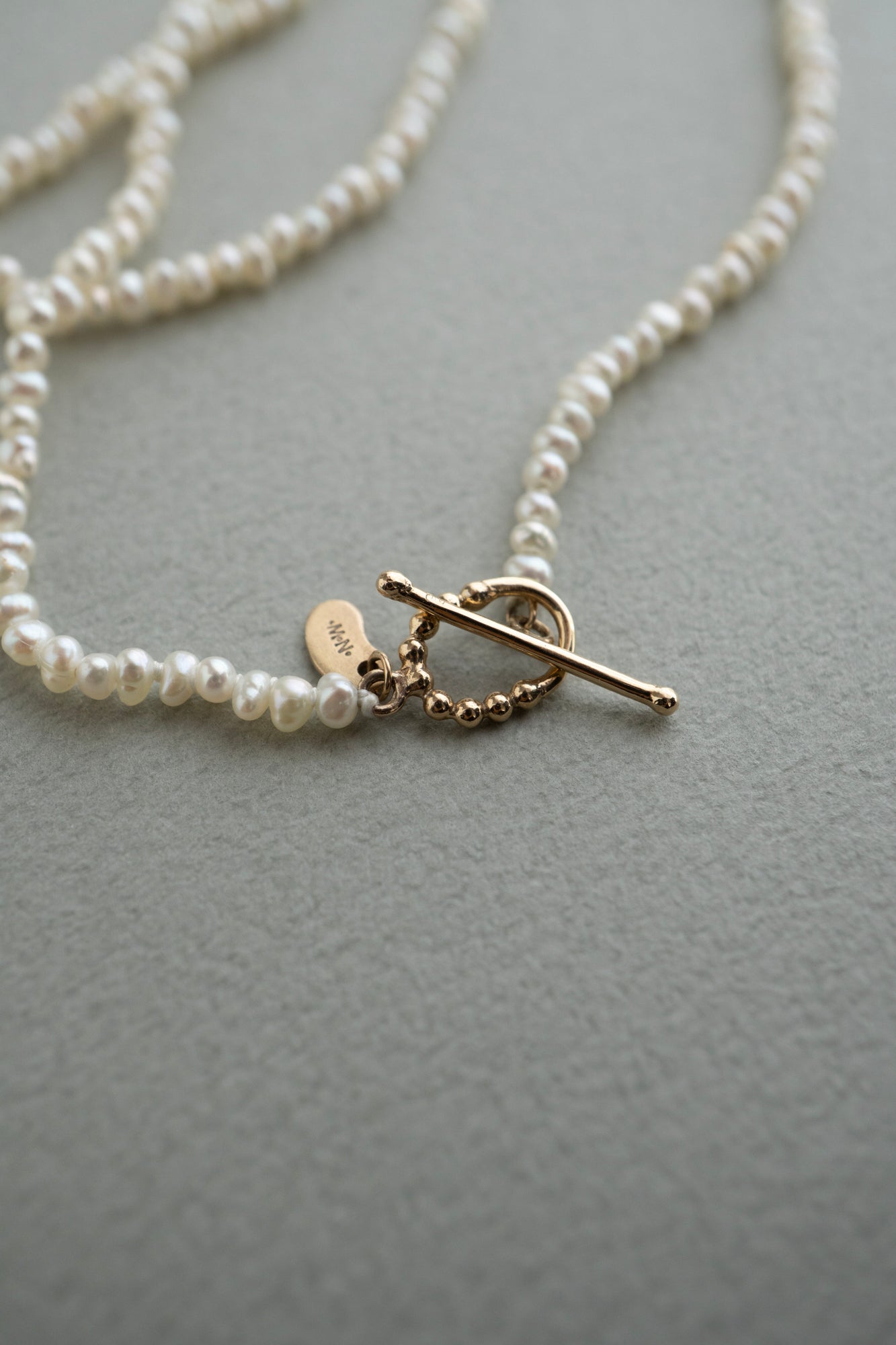 MINIMUMNUTS Fresh Water Seed Pearl Long Necklace /K10