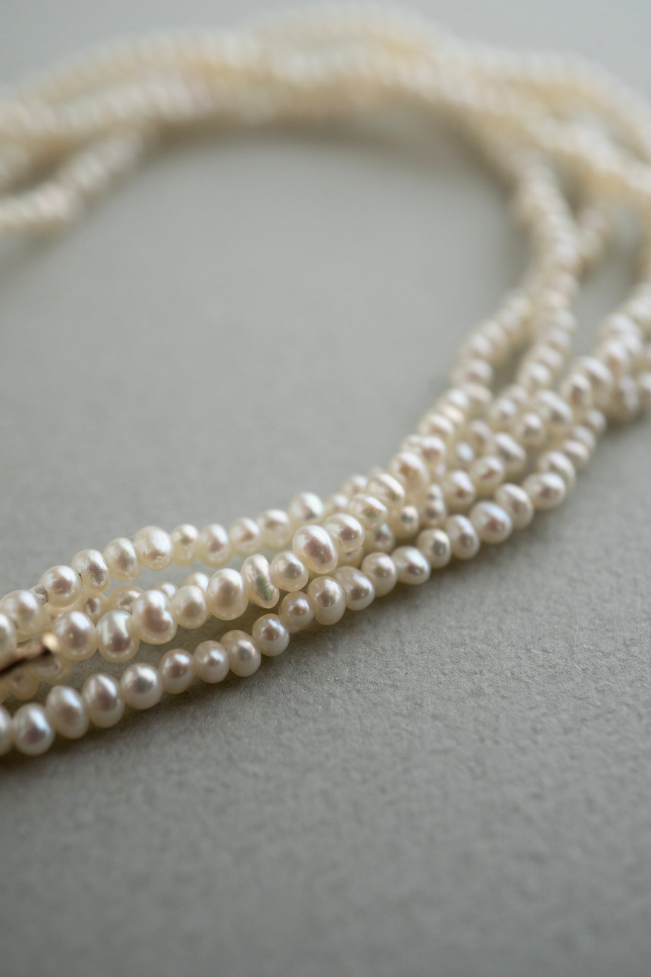 MINIMUMNUTS Fresh Water Seed Pearl Long Necklace /K10