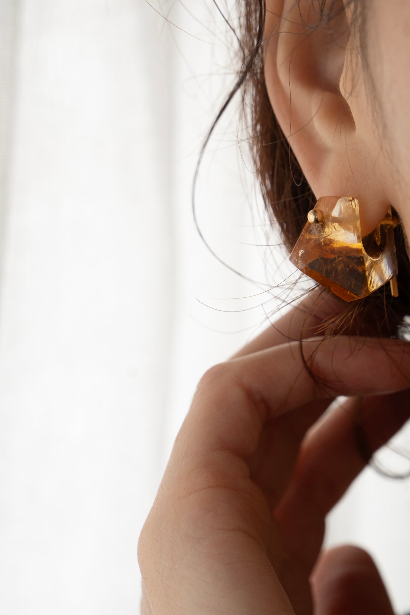 MONAKA jewellery Rock Ctrine モナカジュエリー シトリンロックピアス