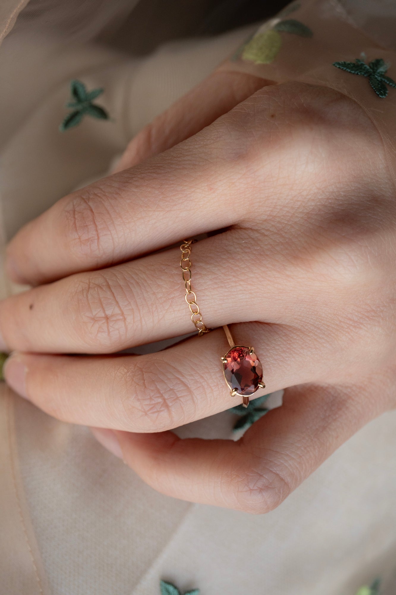 patchouli special order bohem Loose Stone Collection By-color andesine ring /K10