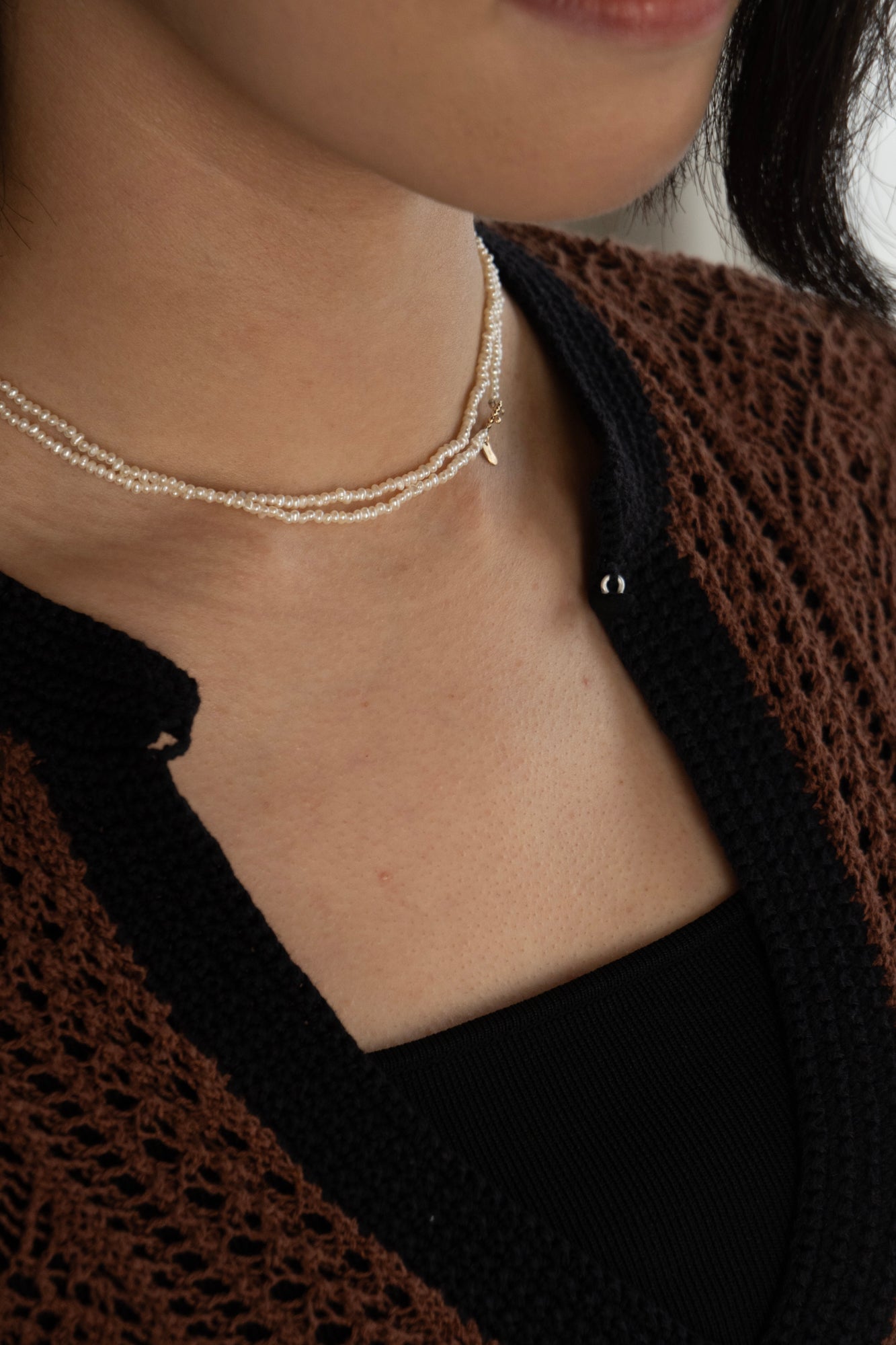 MINIMUMNUTS Fresh Water Seed Pearl Long Necklace /K10