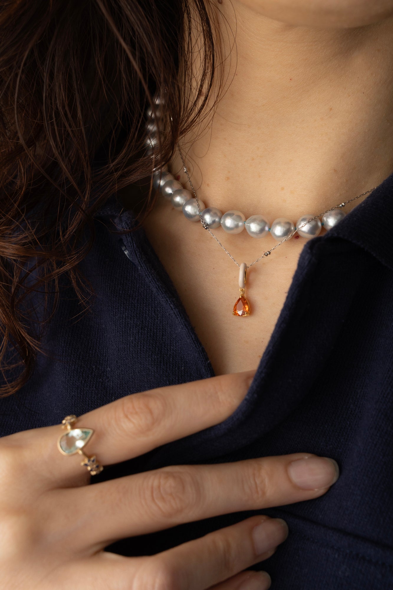 bohem Candy Collection Orange Garnet Charm Top