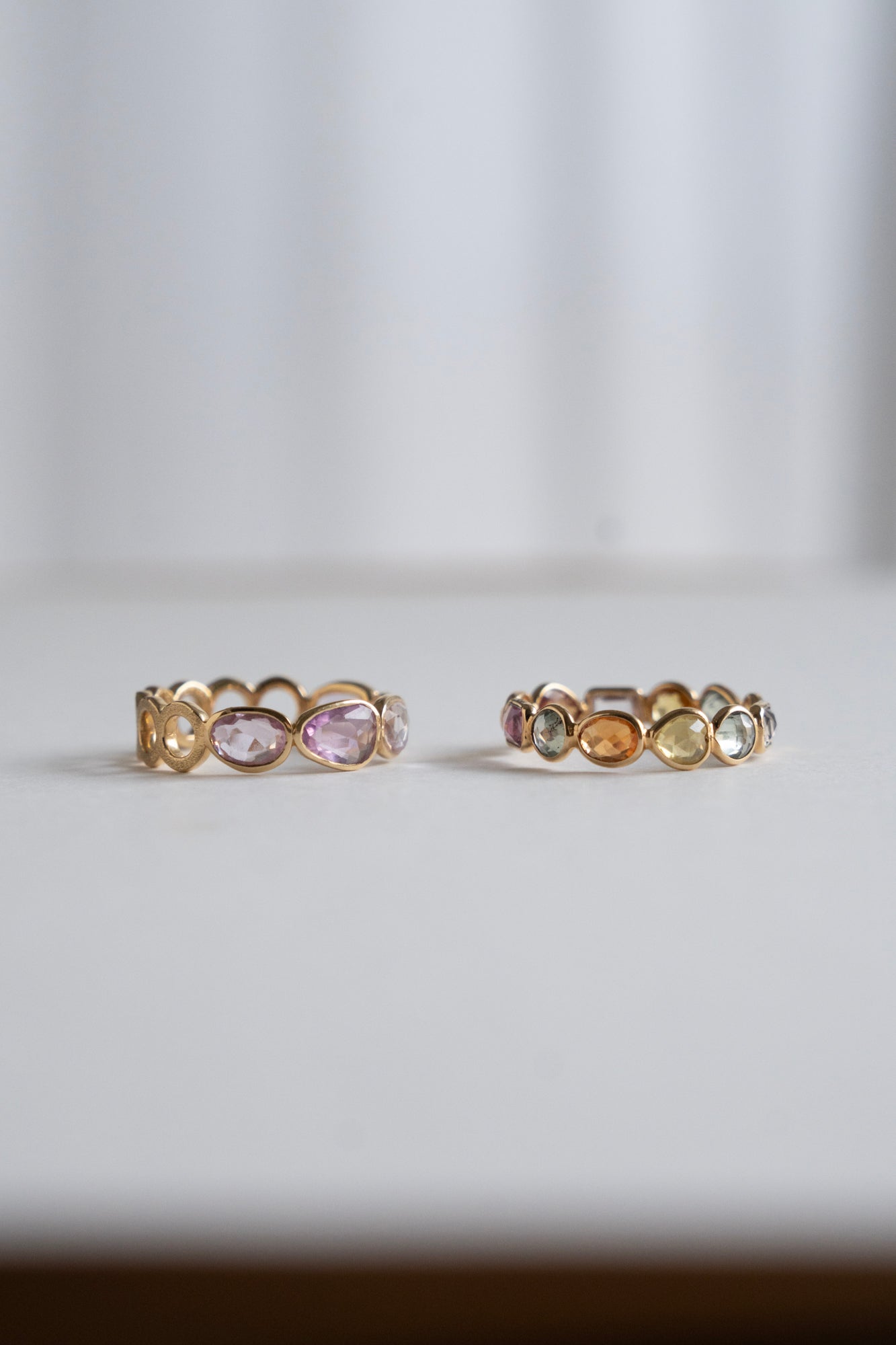 Perche? Circle × Multi Color Sapphire Ring ペルケ？ ピンク