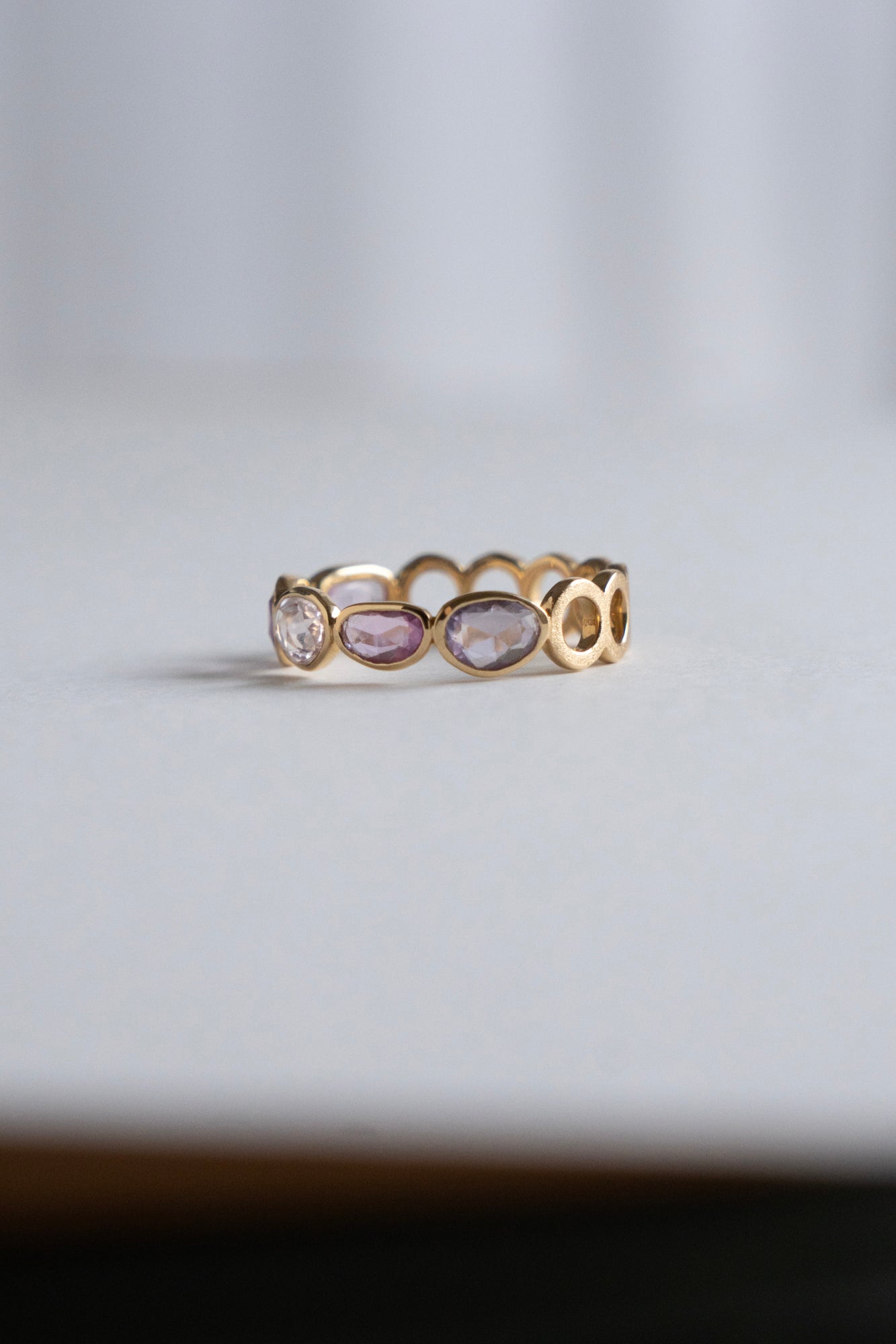 Perche? Circle × Multi Color Sapphire Ring /K18