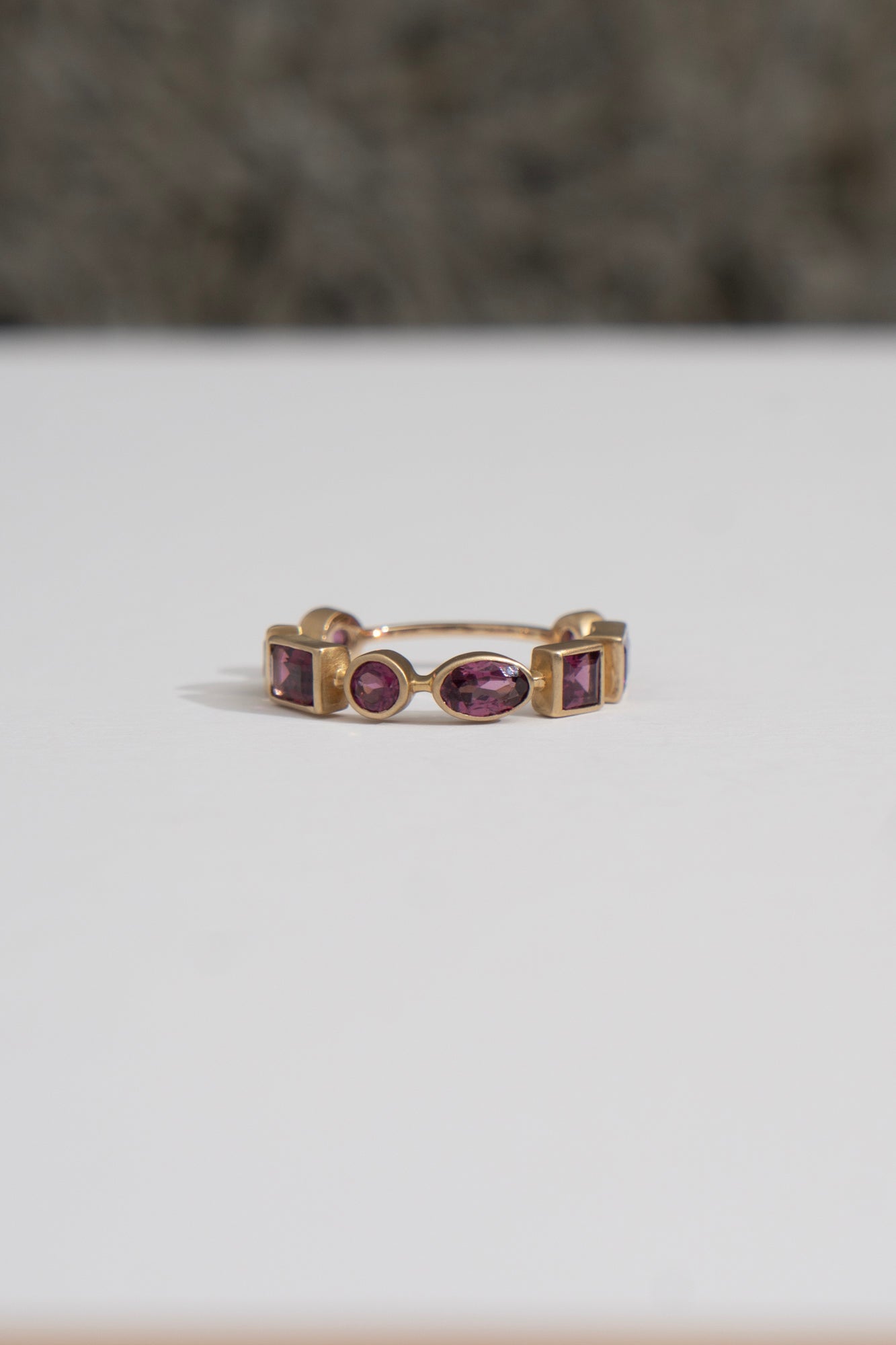 bohem Queen collection Rhodolite Garnet 3/4 Eternity Ring /K10