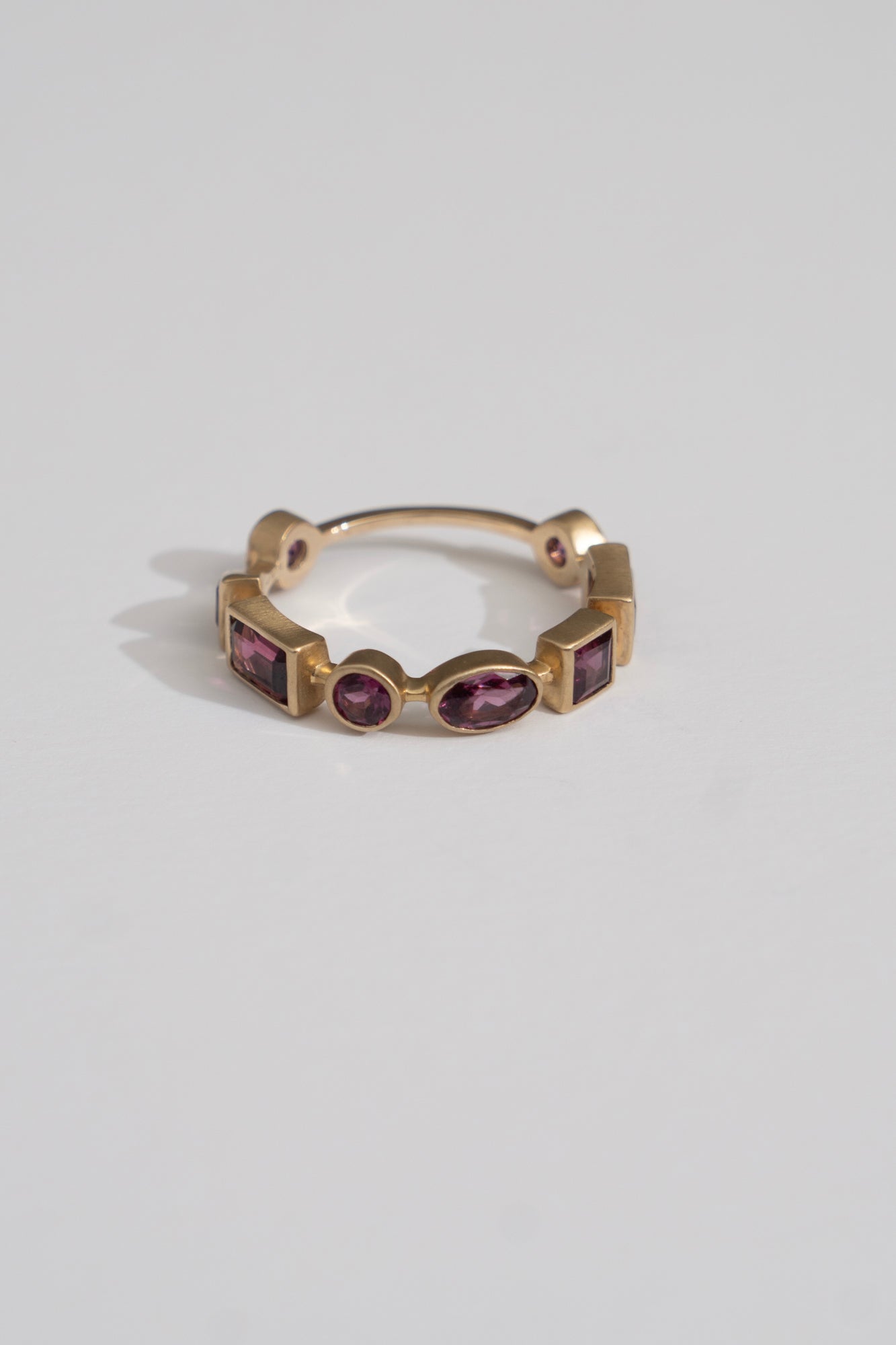 bohem Queen collection Rhodolite Garnet 3/4 Eternity Ring /K10