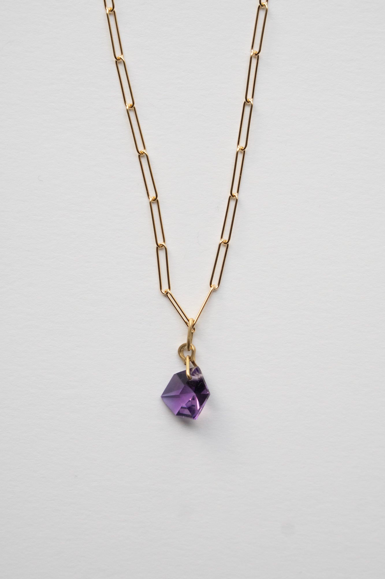 MONAKA jewellery Horse Shoe Pentagon Amethyst Necklace Charm Top /K18