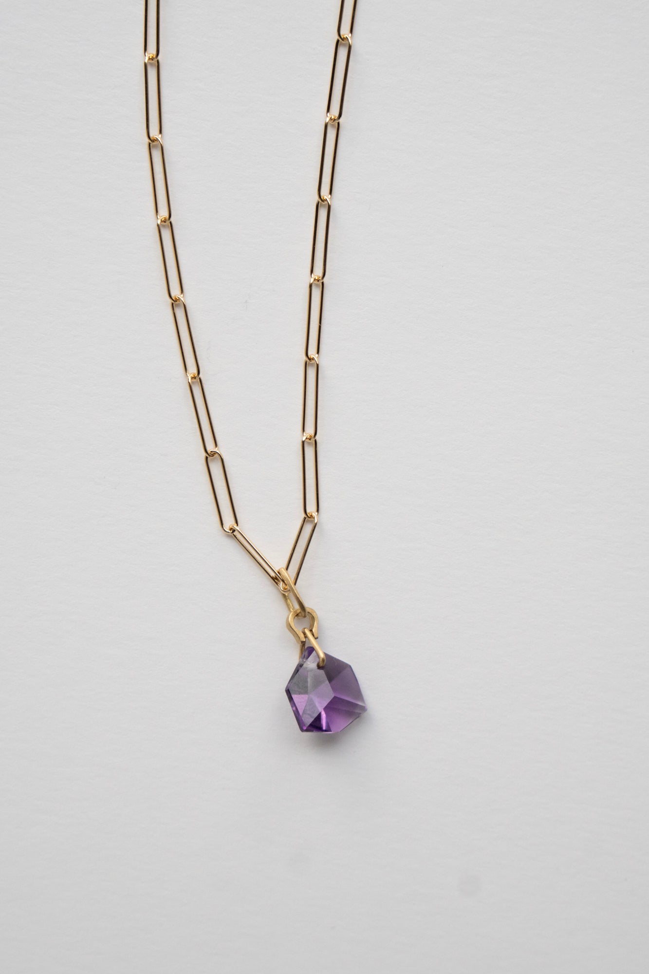 MONAKA jewellery Horse Shoe Pentagon Amethyst Necklace Charm Top /K18