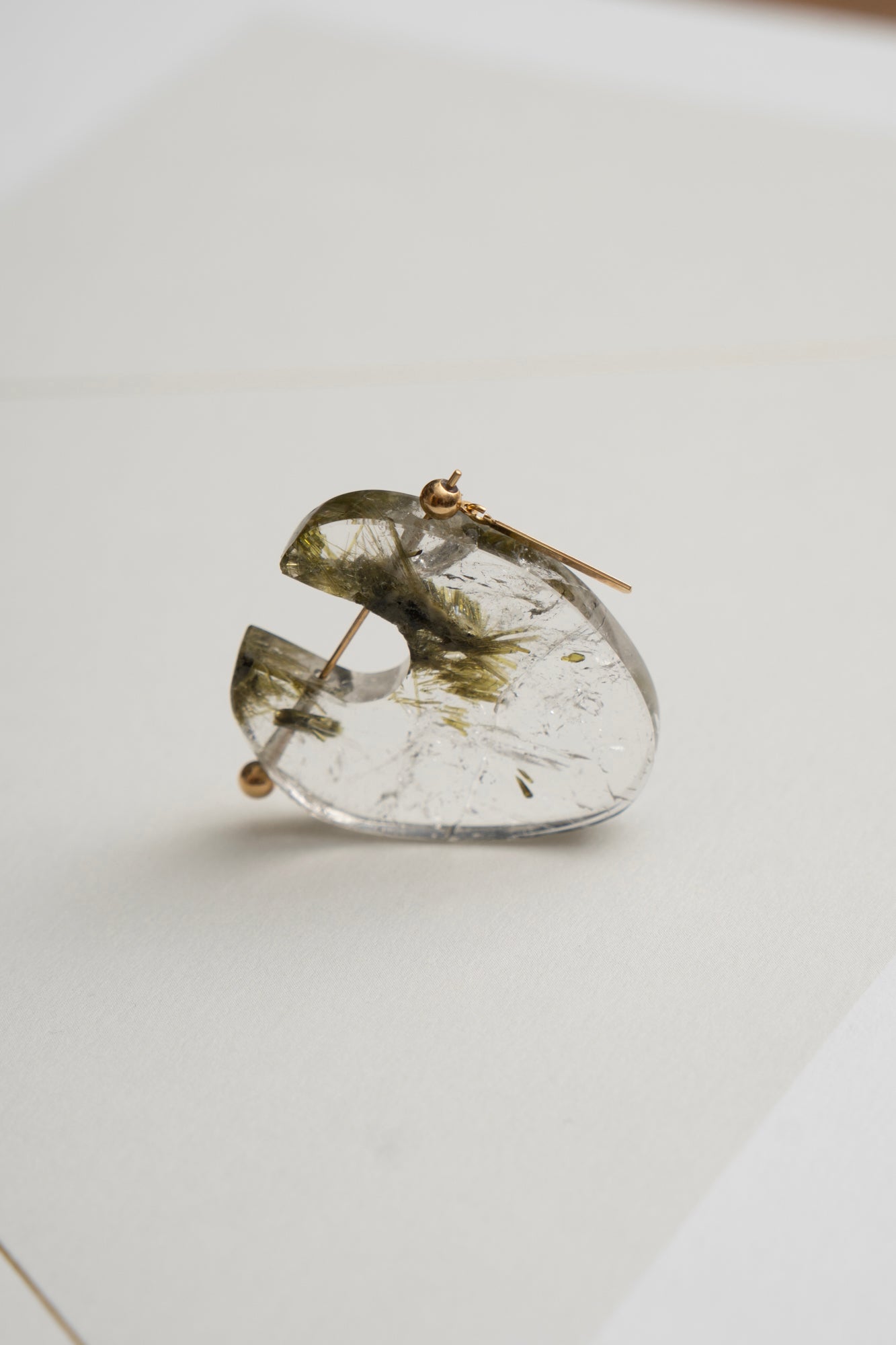 MONAKAjewellery Peridot in Quartz Rock Pierce /K18