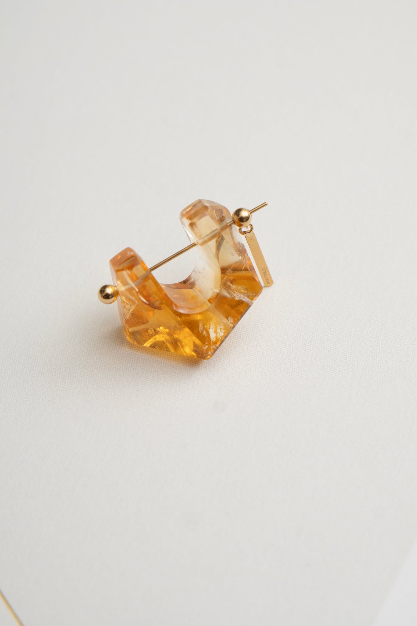 モナカジュエリー　monaka jewelry ピアス　k18 MONAKA jewellery Rock Ctrine モナカジュエリー シトリンロックピアス