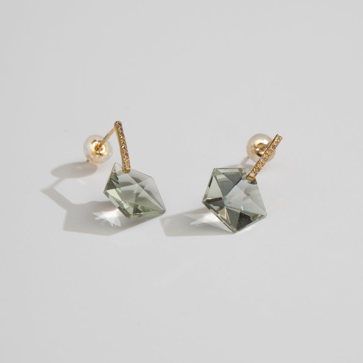 MONAKAjewellery Hibiki Pentagon Green Amethyst Pierce モナカ 