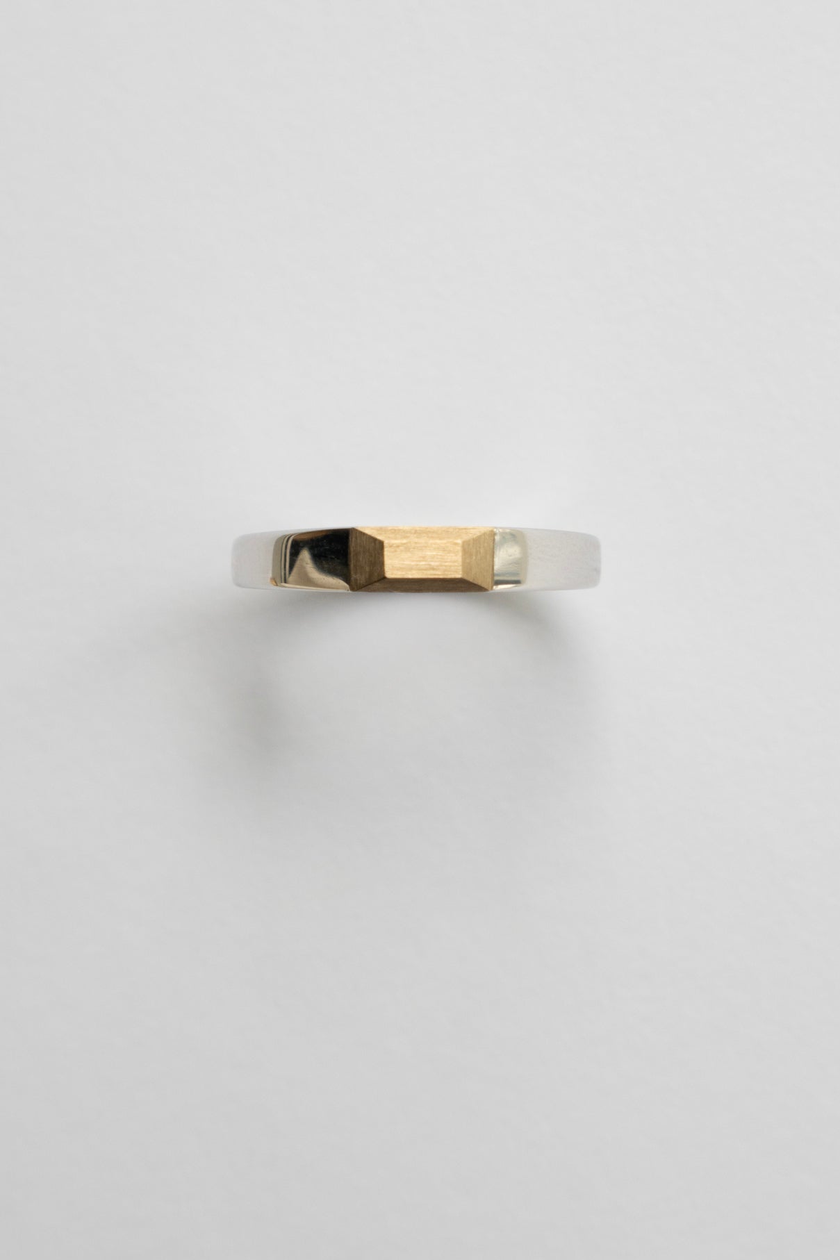 simmon BAGUETTE SIGNET RING 3.2 /K18&PT900
