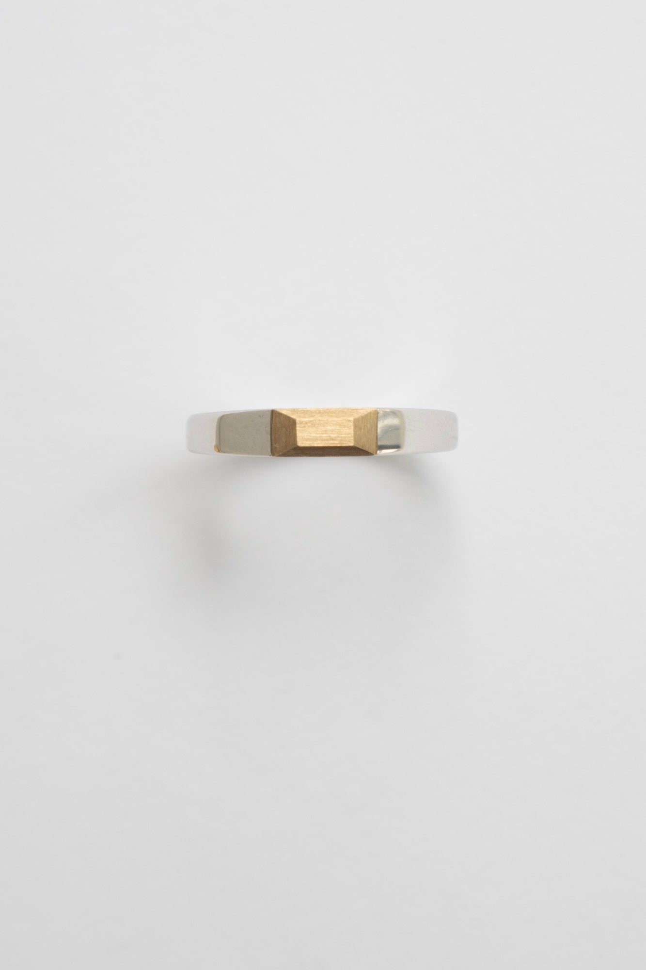 simmon BAGUETTE SIGNET RING 3.2 /K18&PT900