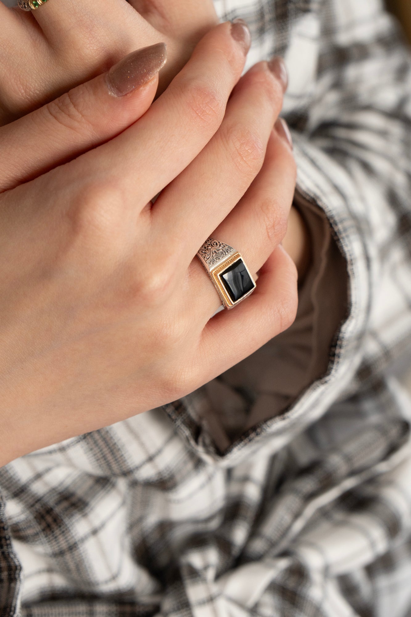 Gerochristo Classic Signet Ring Onyx ジェロクリスト オニキス