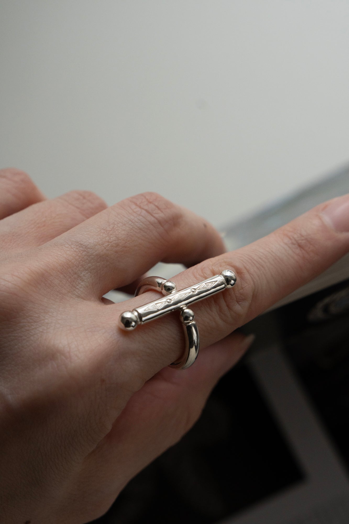 WAKAN SILVER SMITH ワカンシルバースミス Breastplate Ring Cross