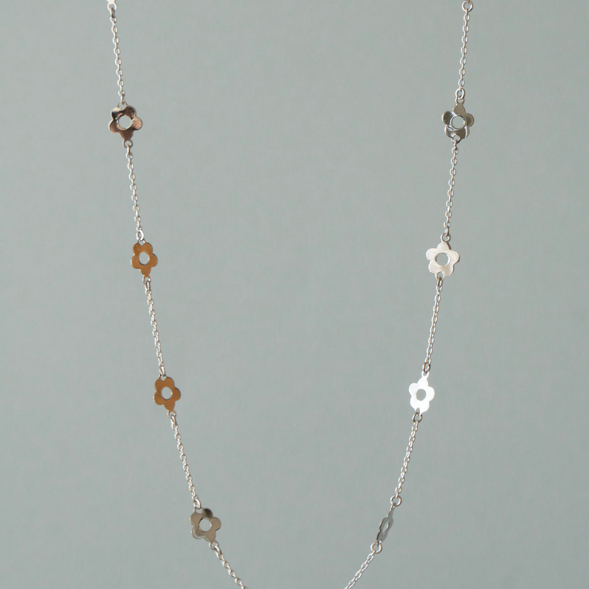bohem Loop×Loop Flower Necklace A ボヘム フラワーネックレス / Silver