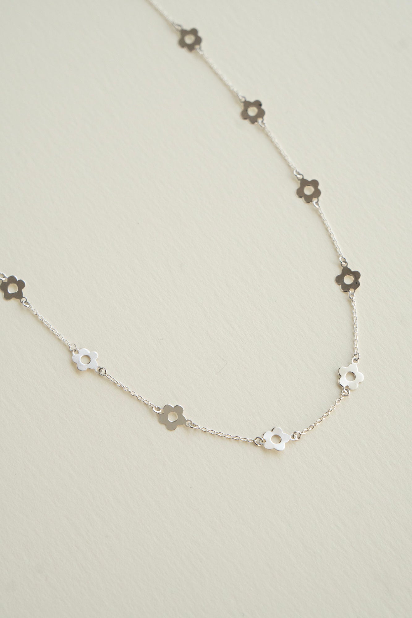 bohem Loop×Loop Flower Necklace A / Silver - patchouli Exclusive
