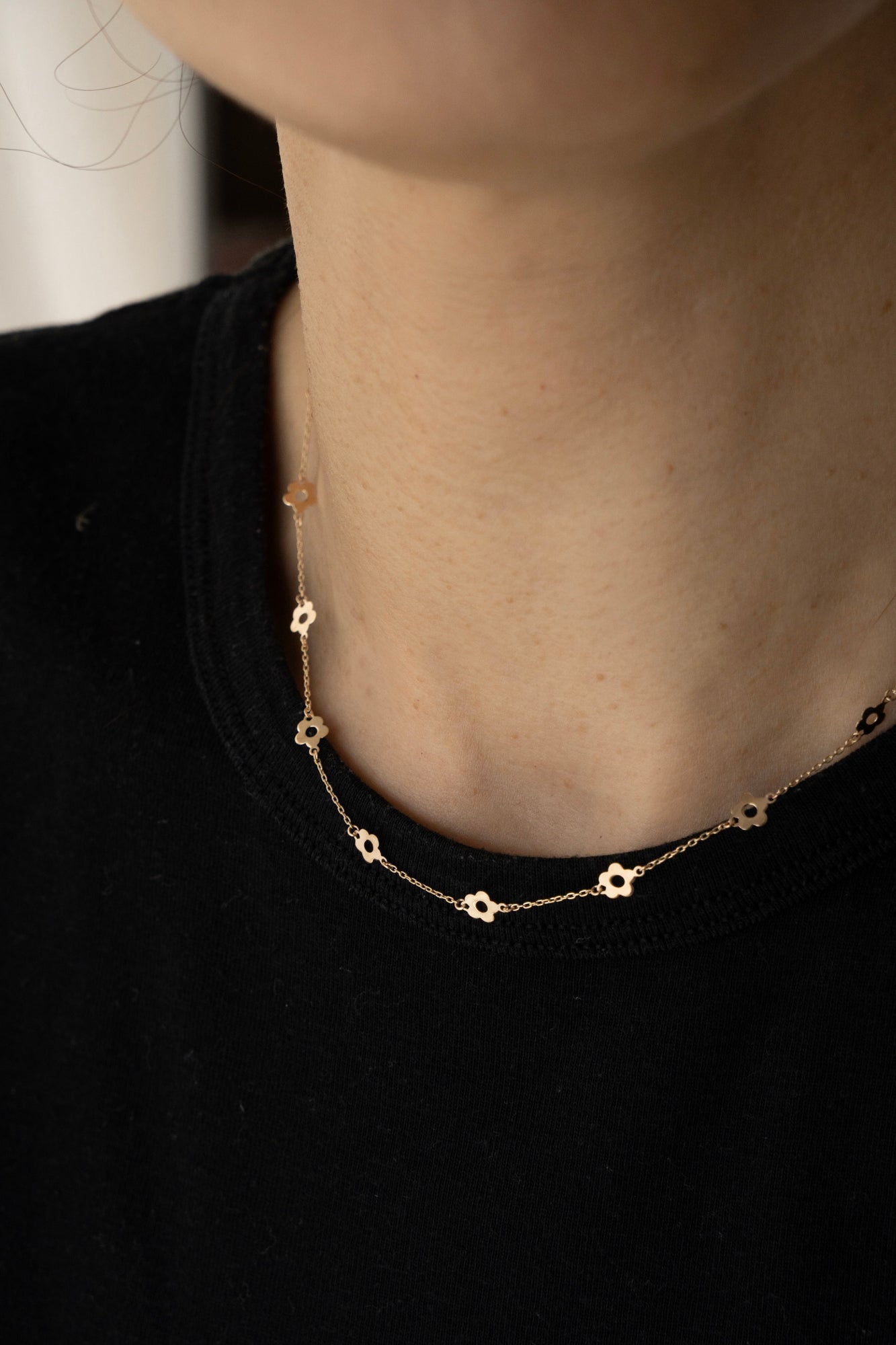 bohem Loop×Loop Flower Necklace A /K10 - patchouli Exclusive