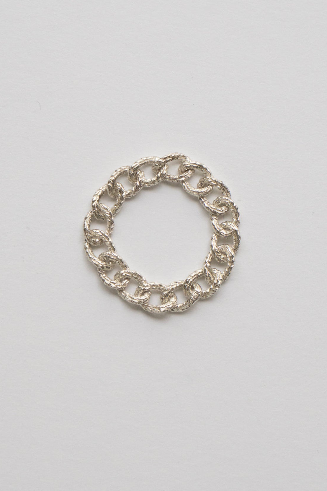 simmon Knit Chain Ring Narrow Silver