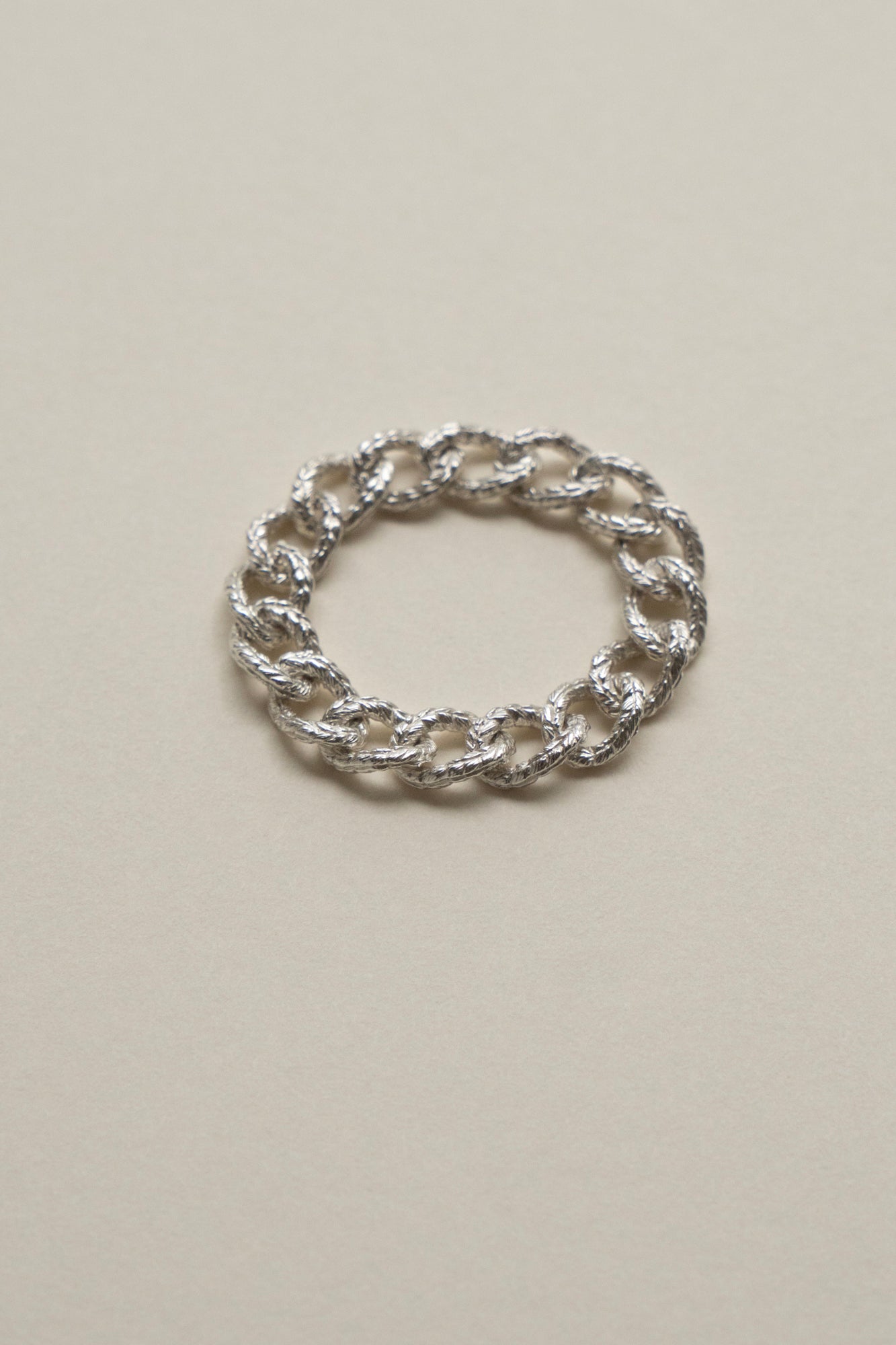 simmon Knit Chain Ring Narrow Silver