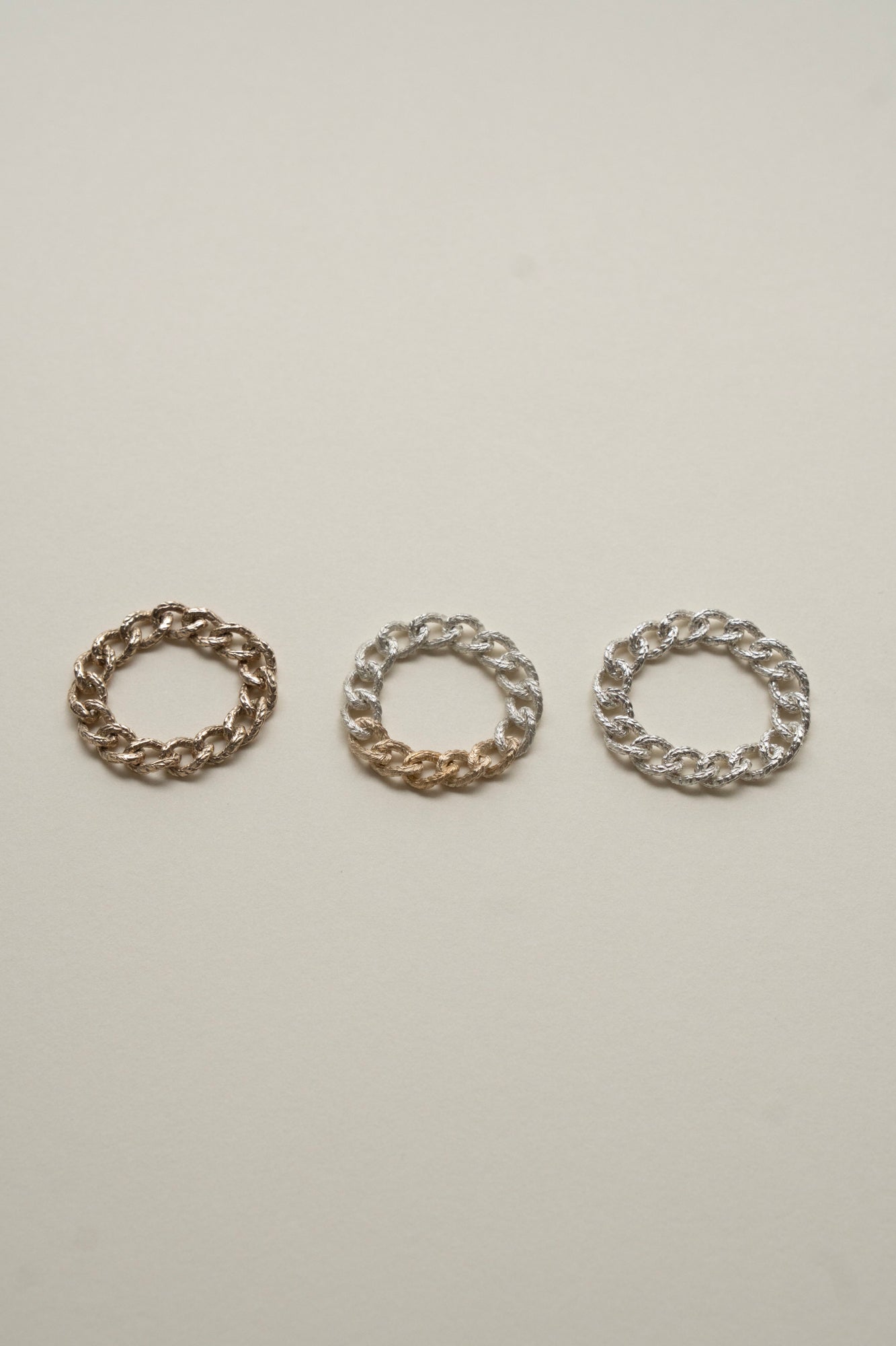 simmon Knit Chain Ring Narrow Silver
