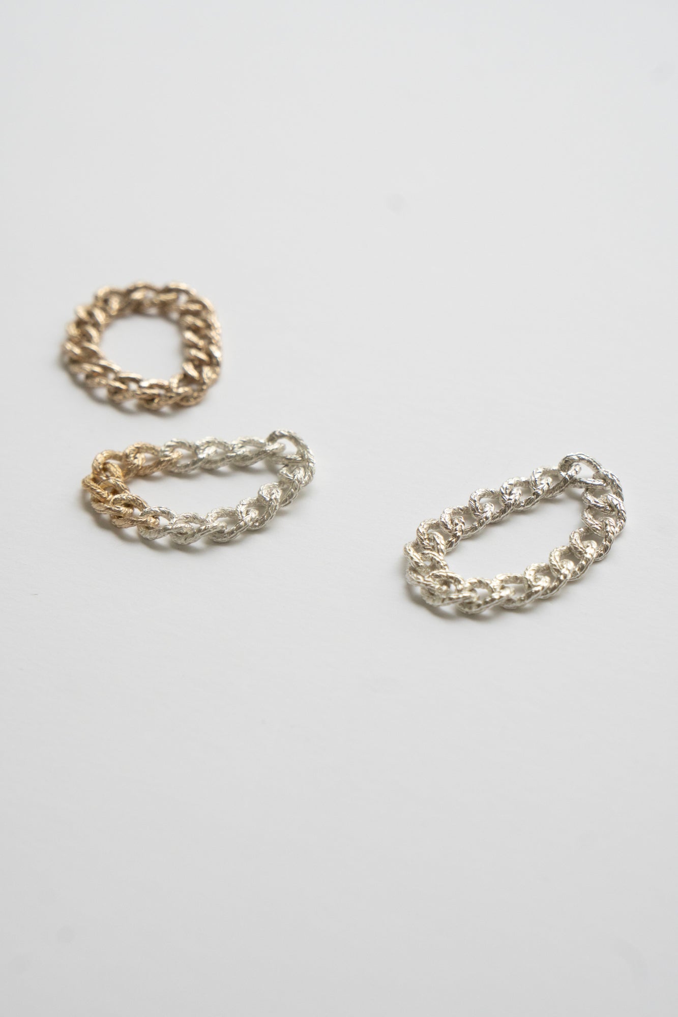 simmon Knit Chain Ring Narrow Silver